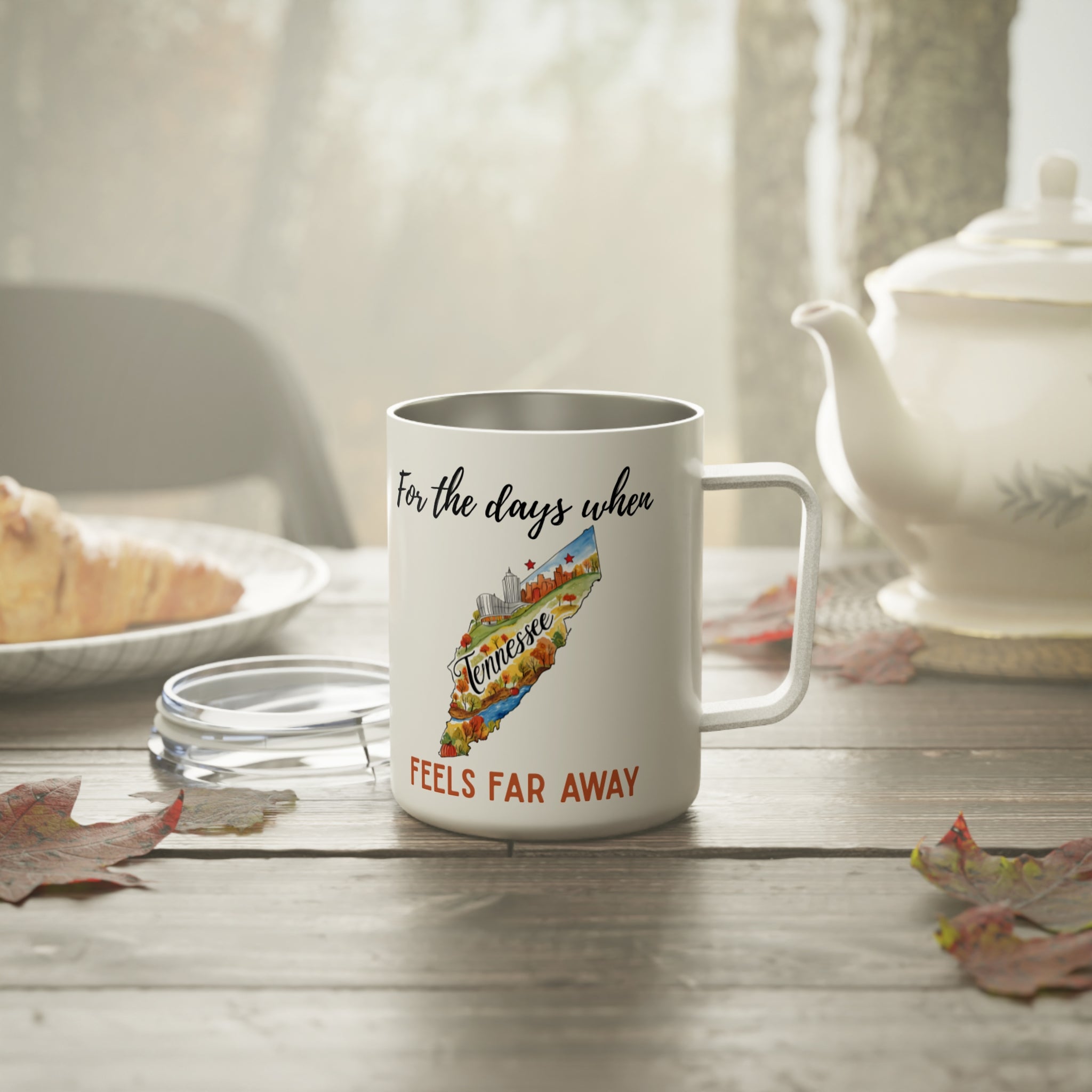 Tennessee feels far away Insulated Coffee Mug, Missing Tennessee Coffee tumbler, Homesick Mug