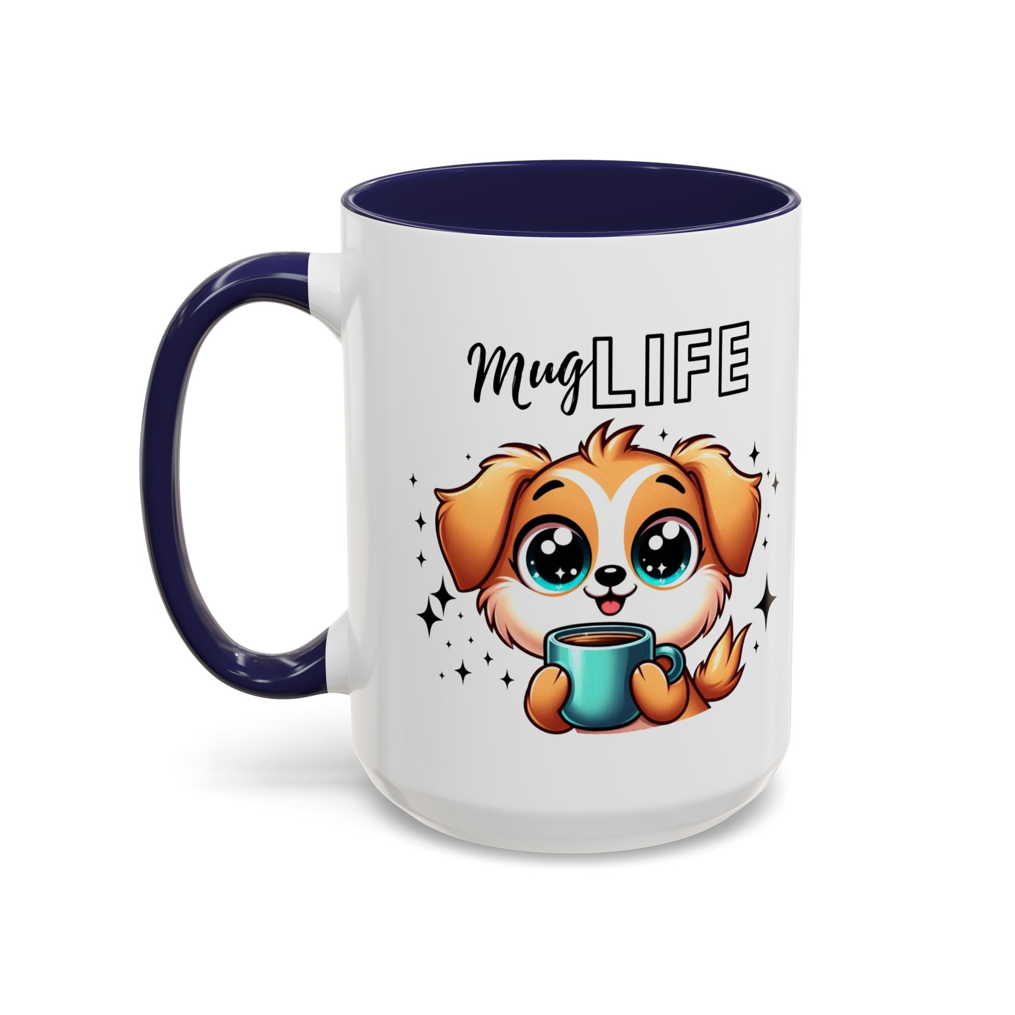 Mug with Cute Dog Design, Perfect Gift for Dog Lovers, Coffee Lovers, Birthday, Home Decor, Mug Life Inspiration