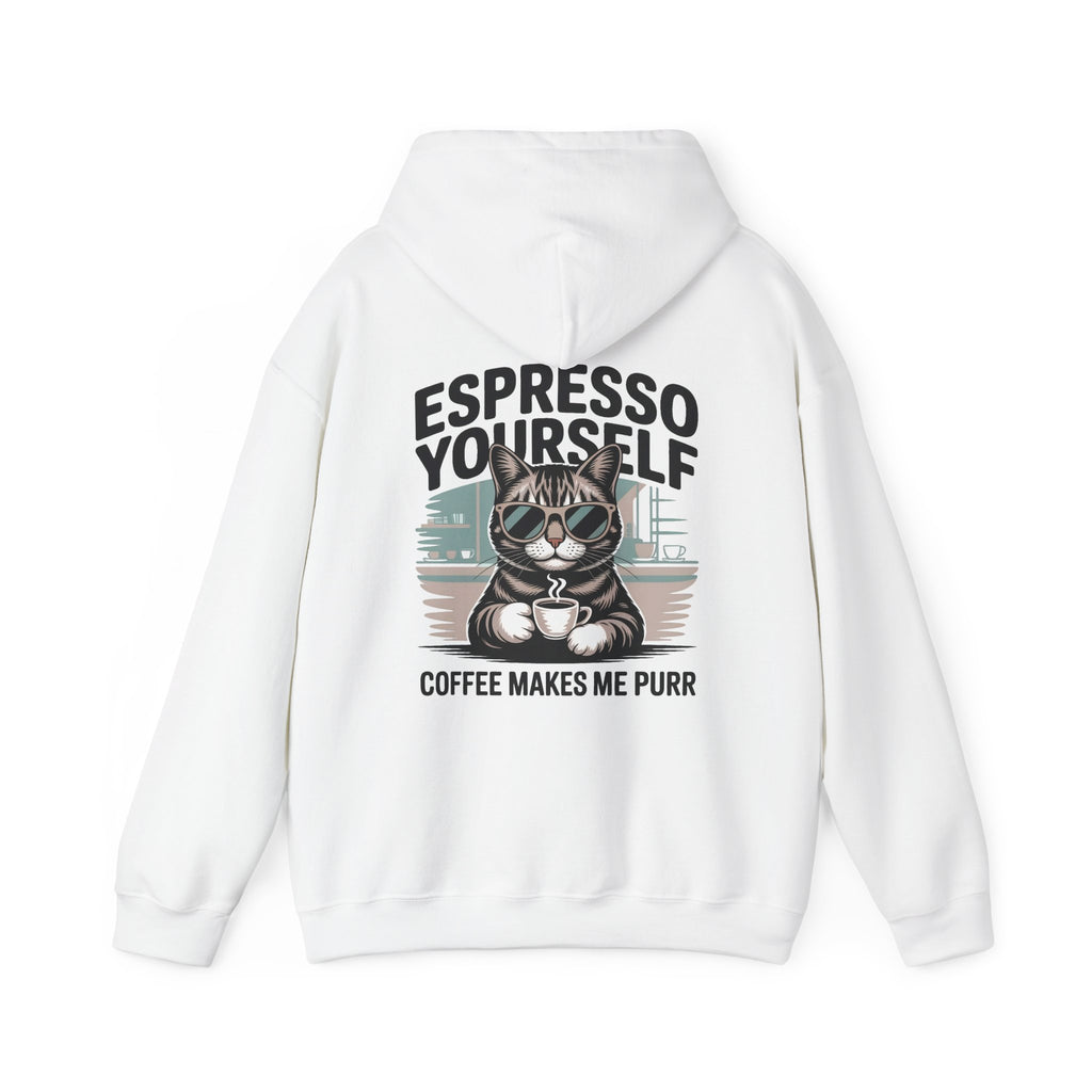 Espresso Yourself Coffee Hoodie, Coffee Humor Graphic Hoodie, Unisex Hooded Sweatshirt