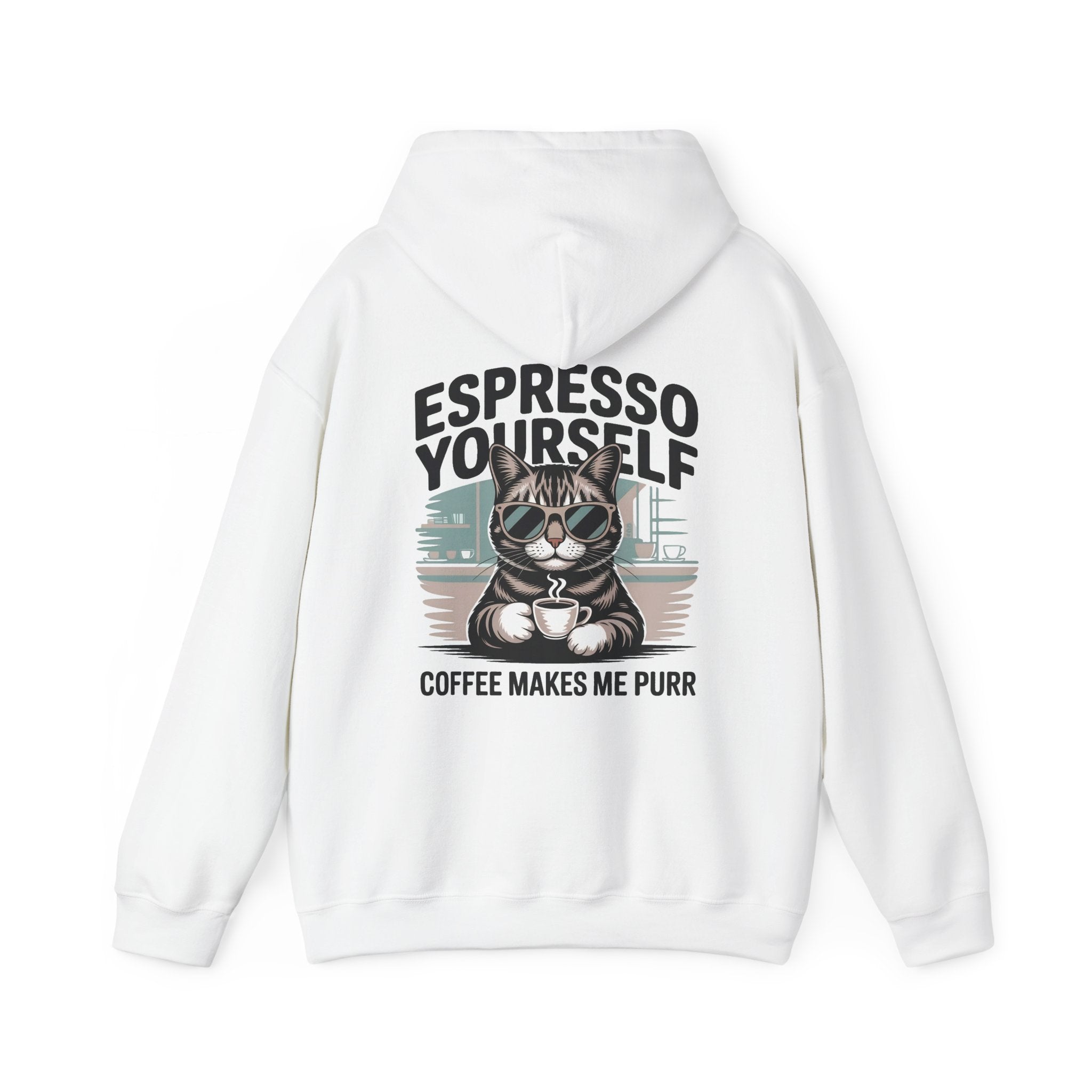 Espresso Yourself Coffee Hoodie, Coffee Humor Graphic Hoodie, Unisex Hooded Sweatshirt