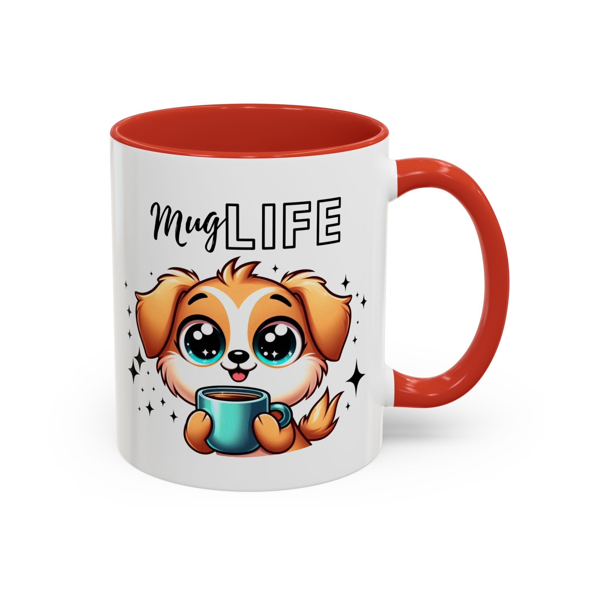 Mug with Cute Dog Design, Perfect Gift for Dog Lovers, Coffee Lovers, Birthday, Home Decor, Mug Life Inspiration