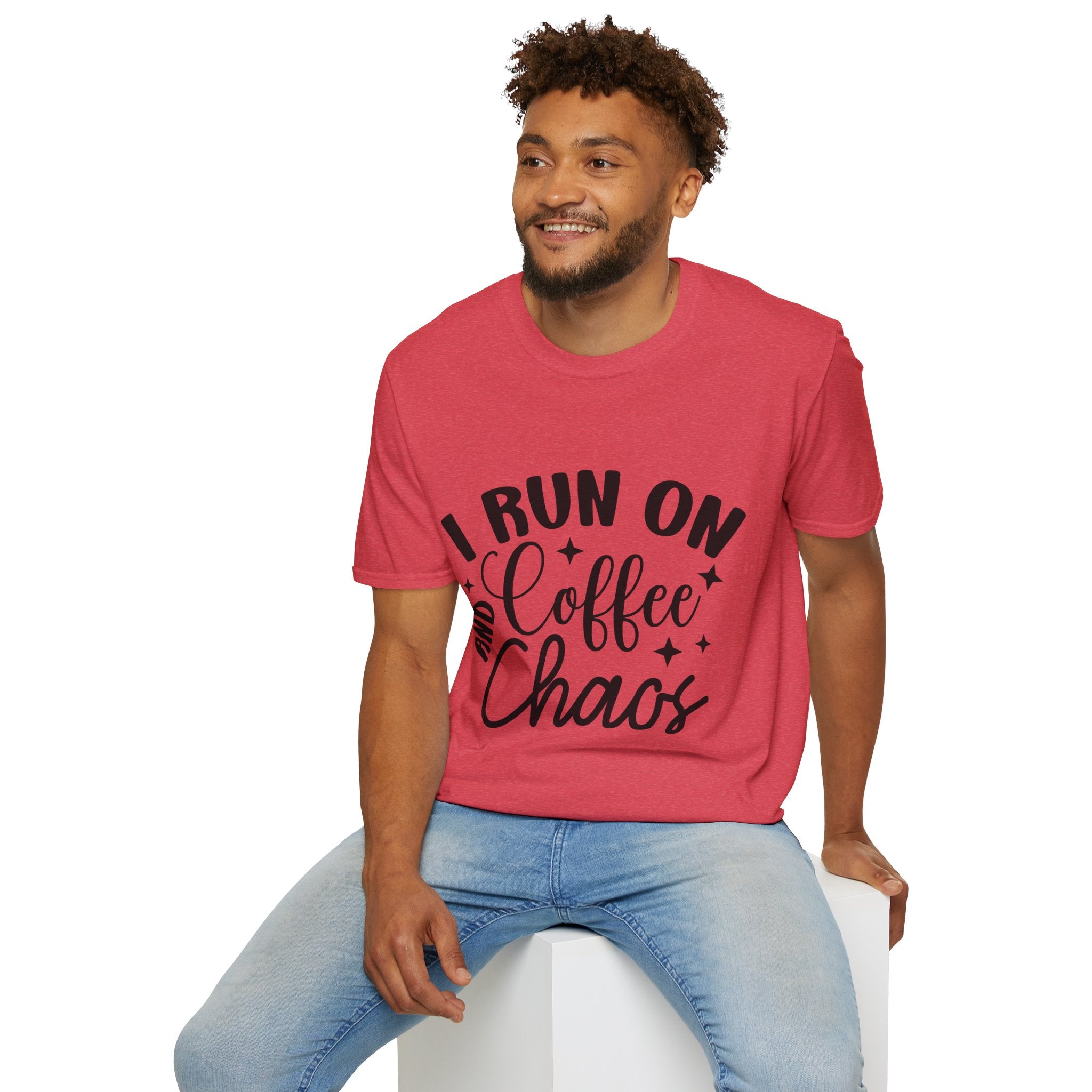 I Run on Coffee and Chaos Unisex T-Shirt, Coffee Lovers T-Shirt