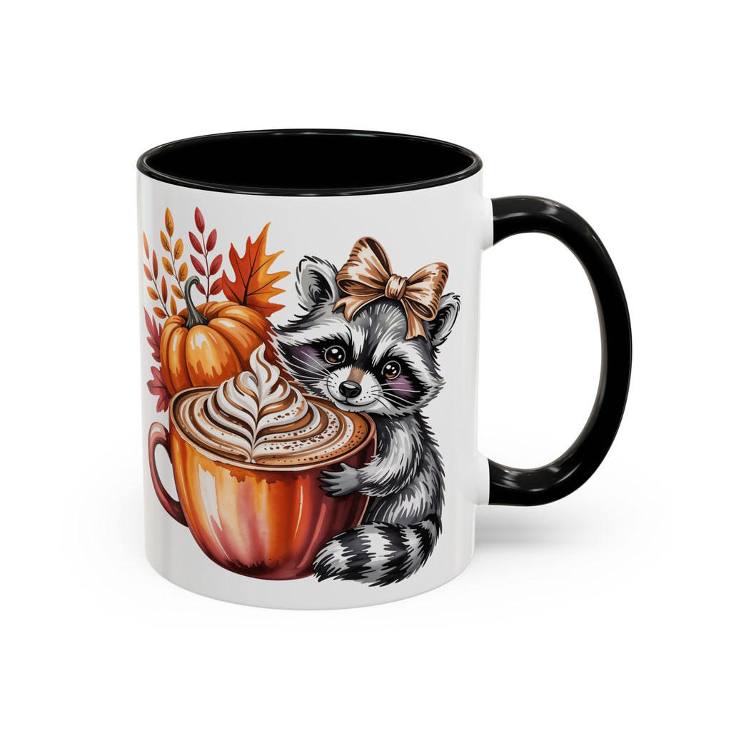 Fall-Themed Raccoon Coffee Mug, Adorable Animal Mug, Perfect for Autumn, Gift for Coffee Lovers, Seasonal Home Decor, Cozy Beverage Mug