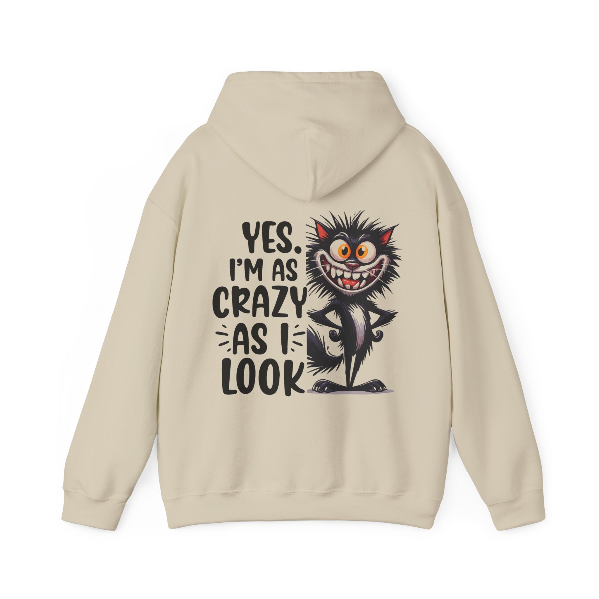 Yes I am as Crazy as I look Hoodie, Coffee Hoodie for Cat Lovers