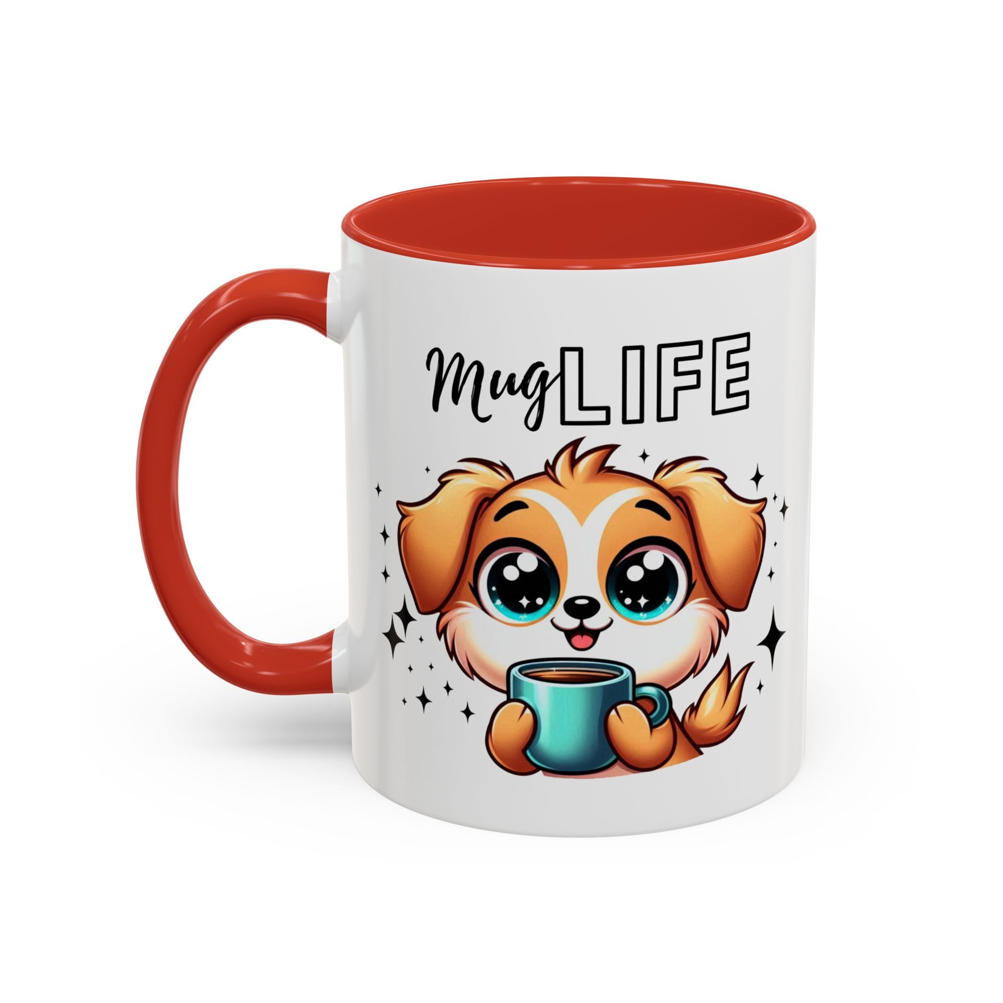 Mug with Cute Dog Design, Perfect Gift for Dog Lovers, Coffee Lovers, Birthday, Home Decor, Mug Life Inspiration
