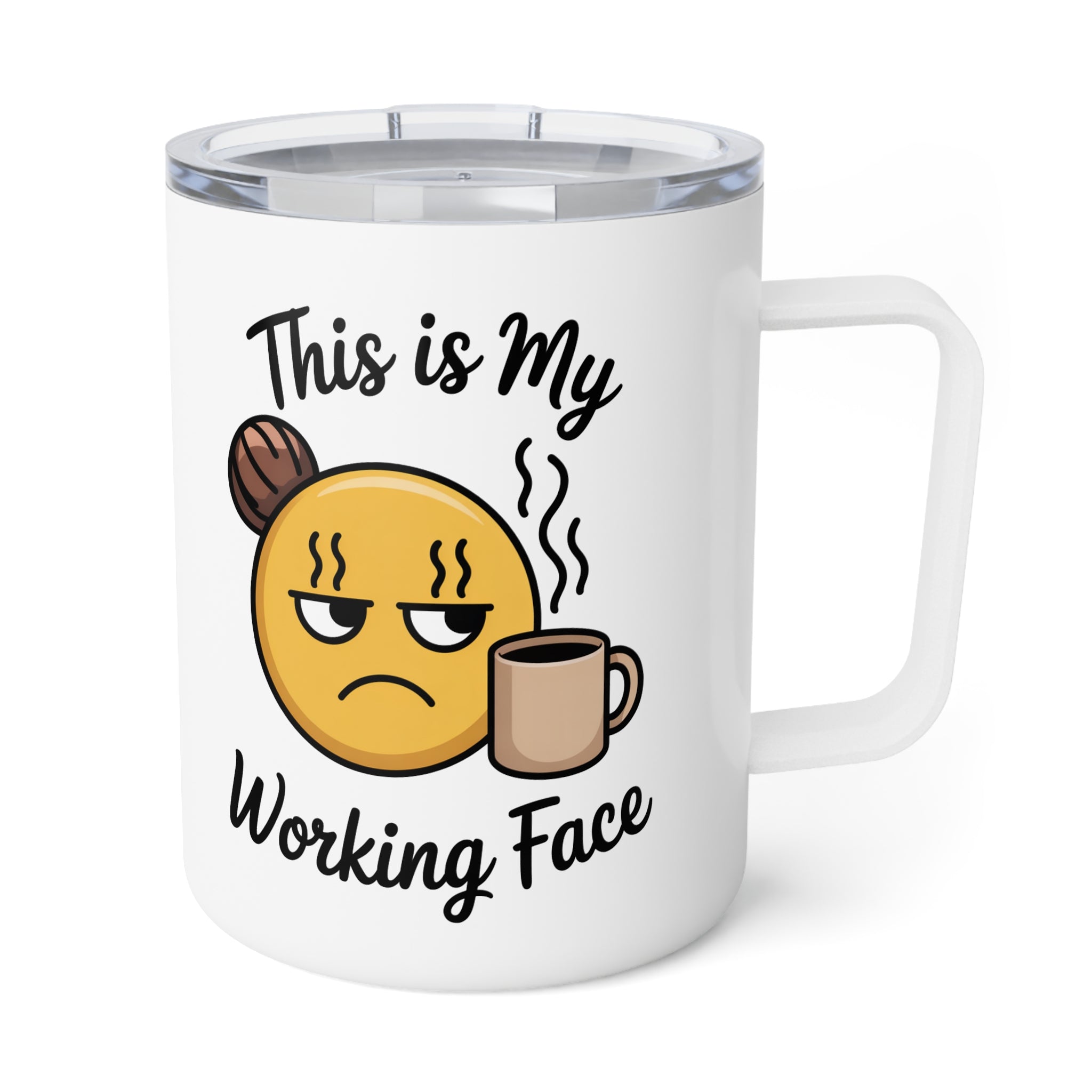 This is my Coffee Face Insulated Coffee Mug, Coffee Tumbler, Funny Coffee Cup