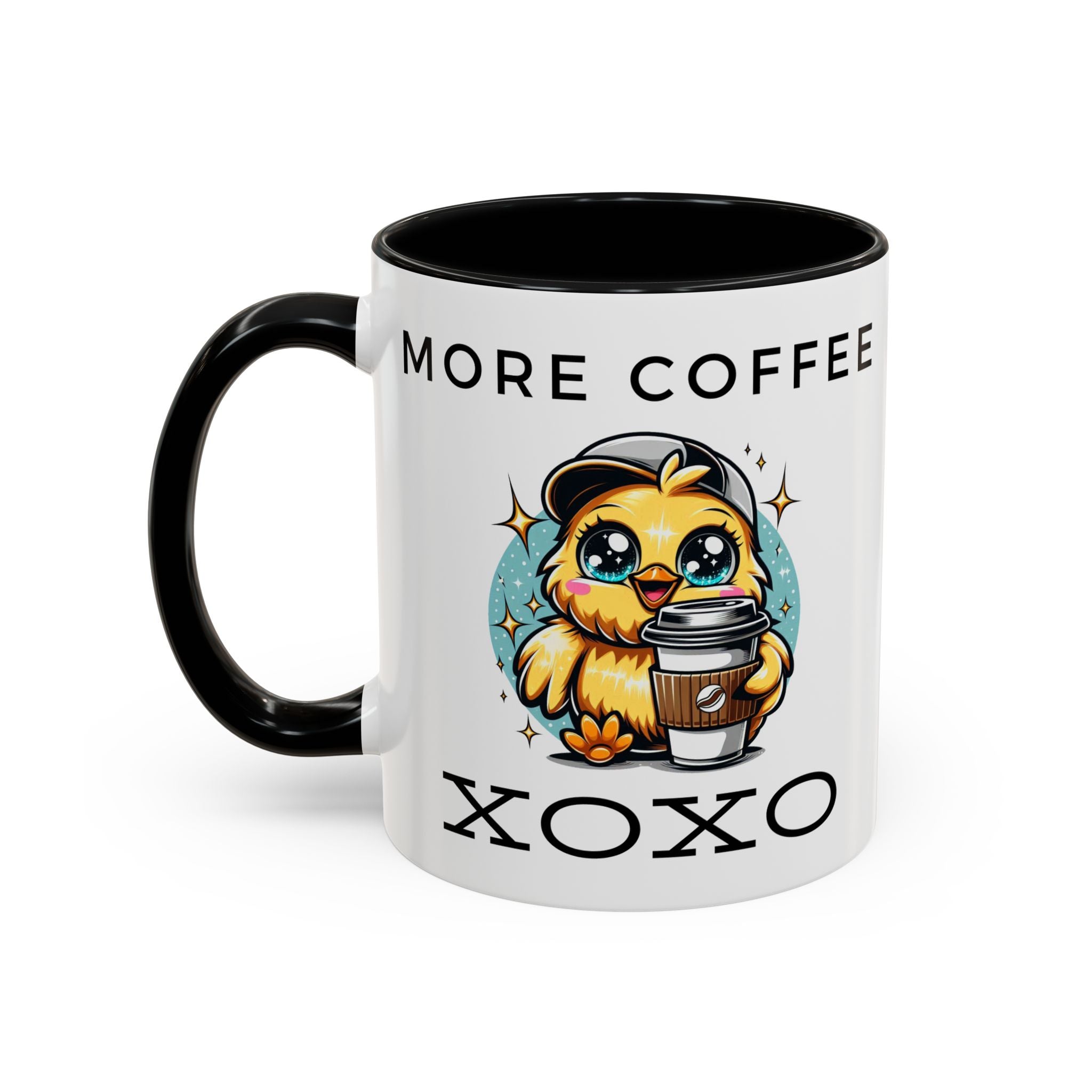 Charming Coffee Mug, Cute Mug with Chick Design, Perfect for Coffee Lovers, Gift for Friends, XOXO Decor
