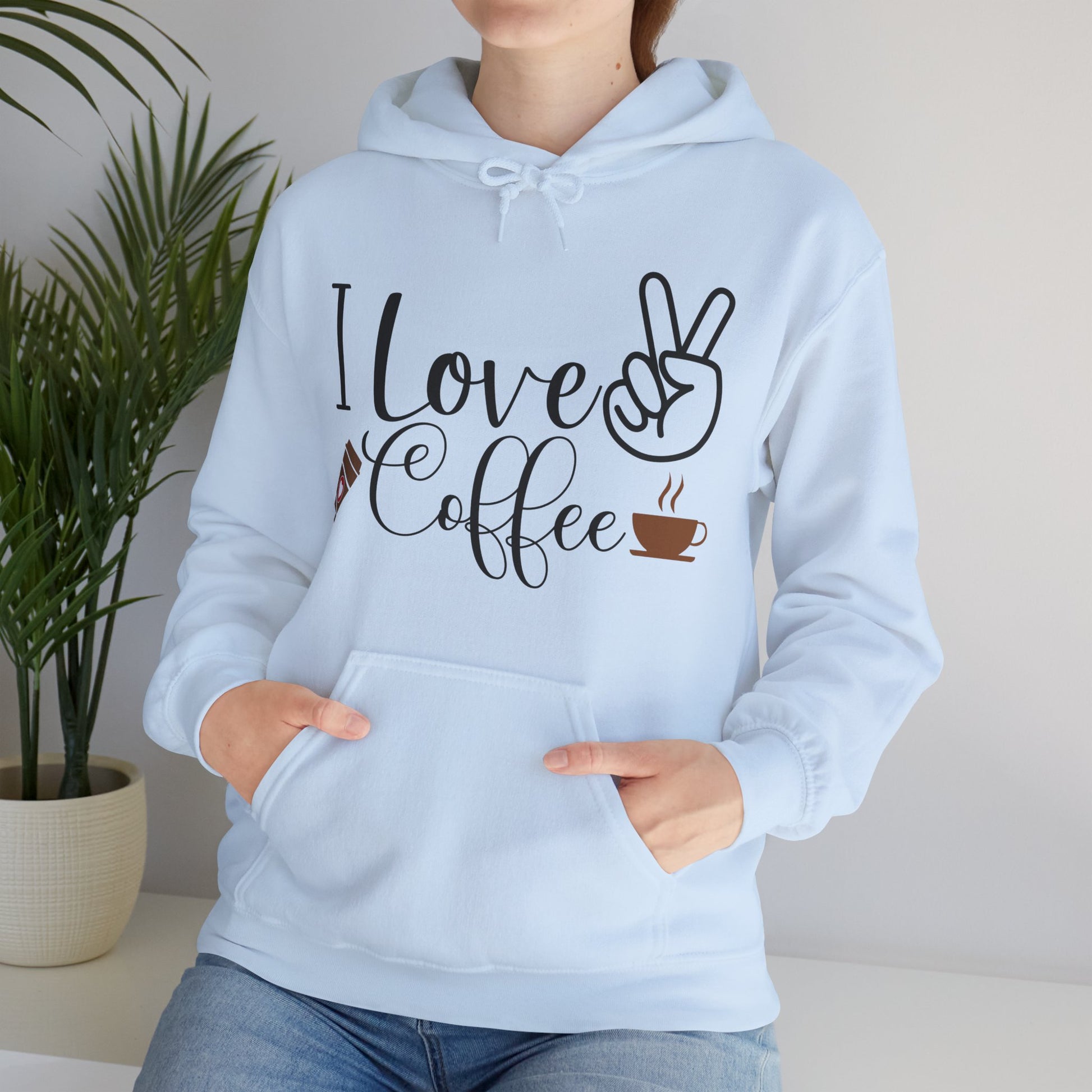 Coffee Lover's Hooded Sweatshirt, Unisex Hoodie, I Love Coffee Design