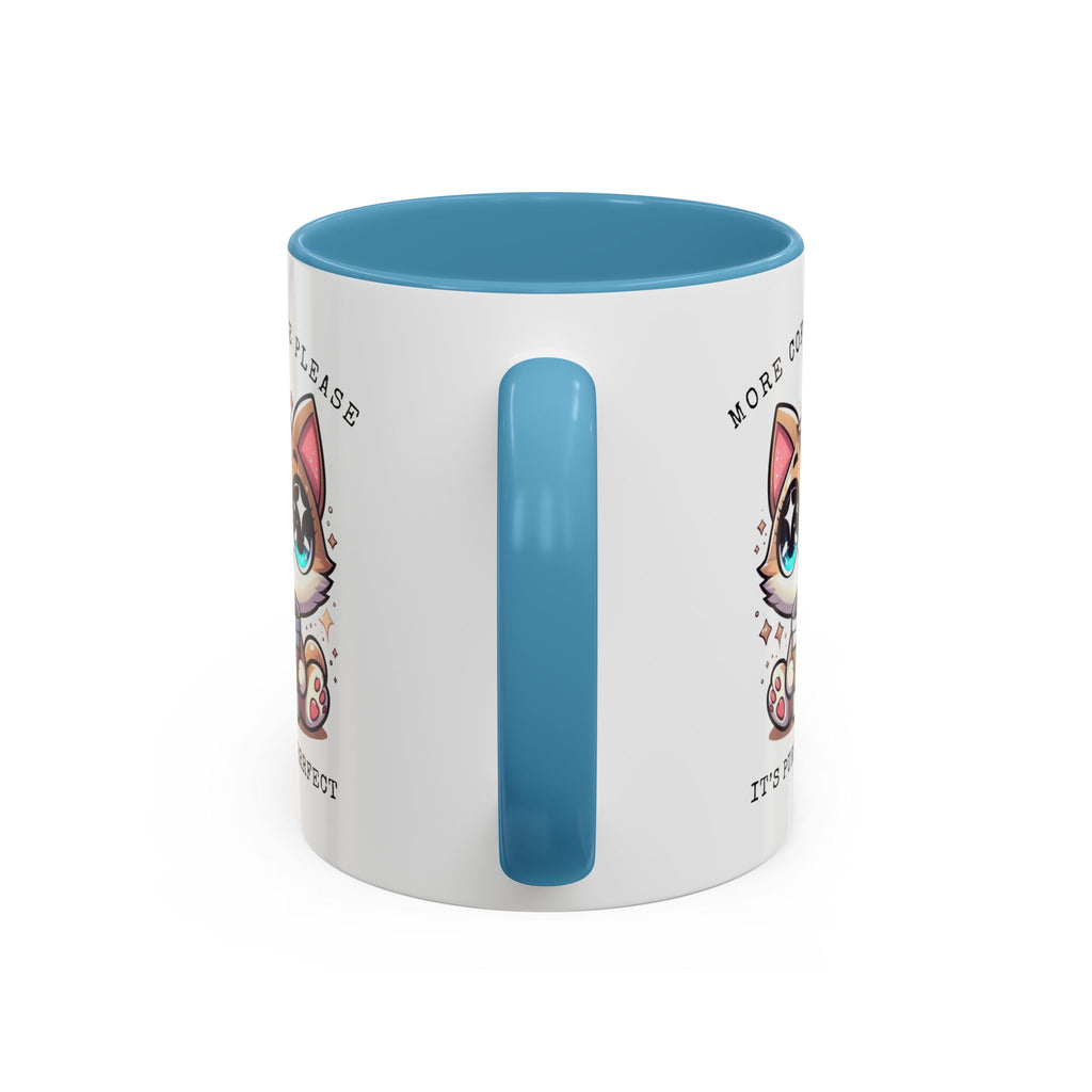 Cute Cat Coffee Mug - More Coffee Please, Adorable Gift for Cat Lovers, Fun Kitchen Decor, Perfect for Birthdays or Holidays