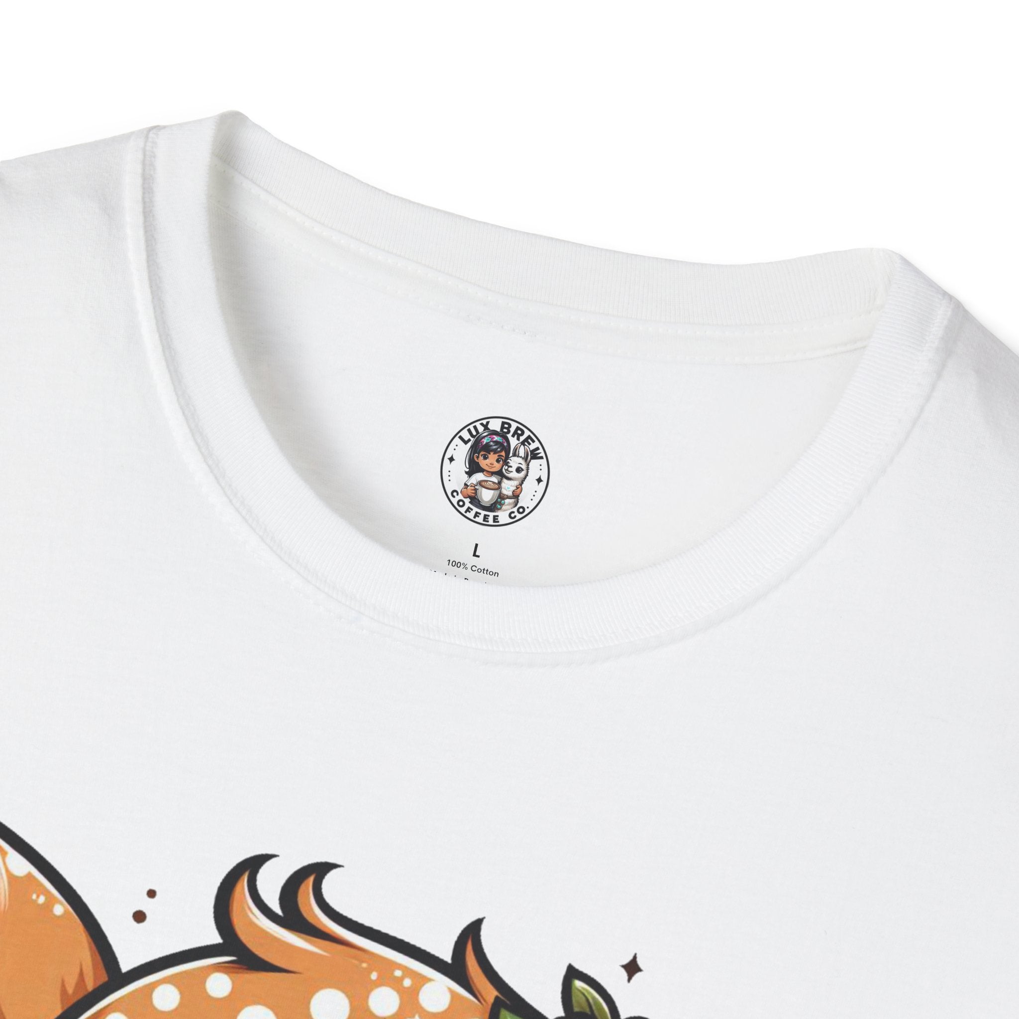 Coffee First Cute Baby Deer Unisex Softstyle T-Shirt