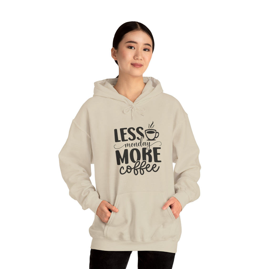 ‘Less Monday, More Coffee’ Hoodie, Perfect for Coffee Lovers