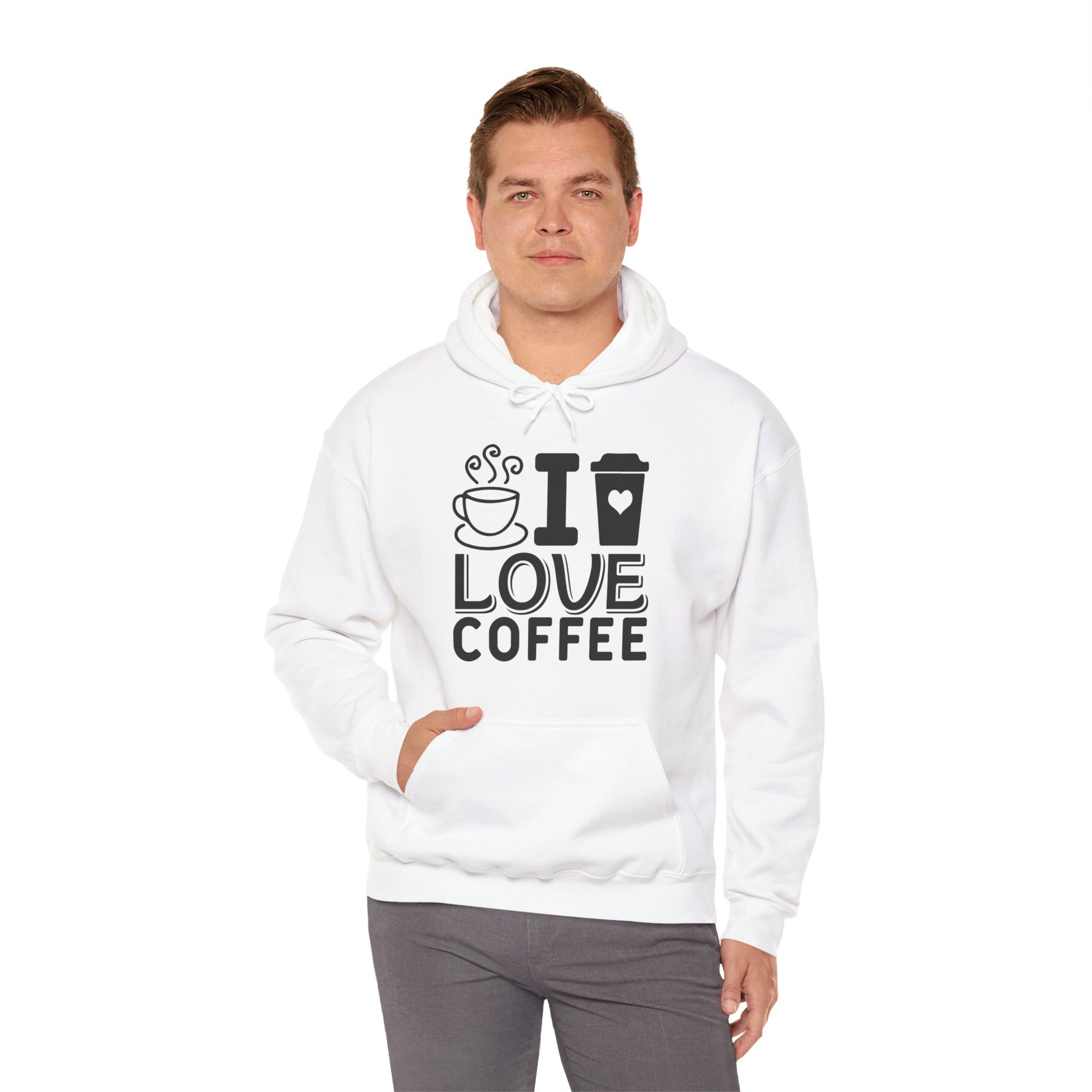 I Love Coffee Hoodie – Cozy Gift for Coffee Lovers
