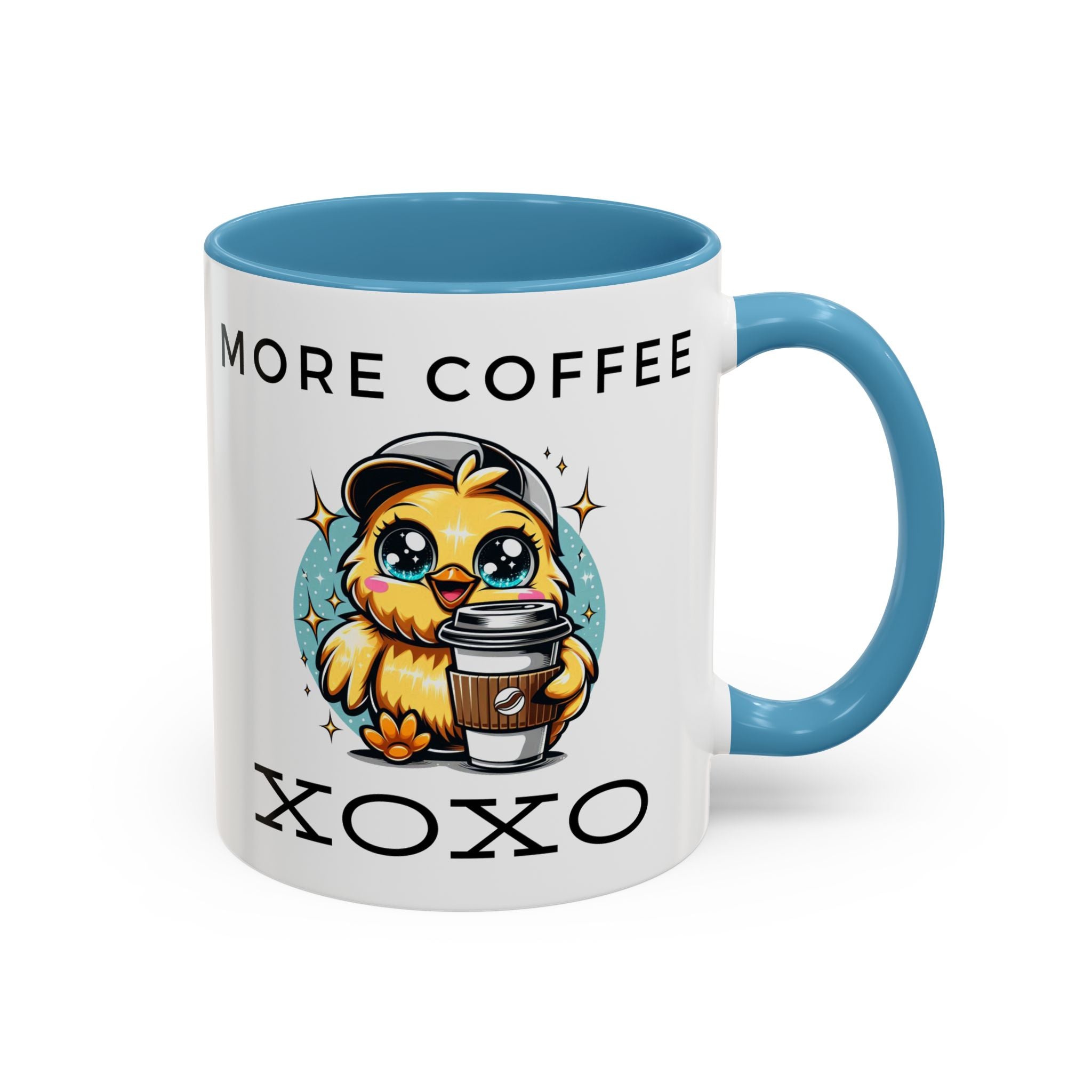 Charming Coffee Mug, Cute Mug with Chick Design, Perfect for Coffee Lovers, Gift for Friends, XOXO Decor