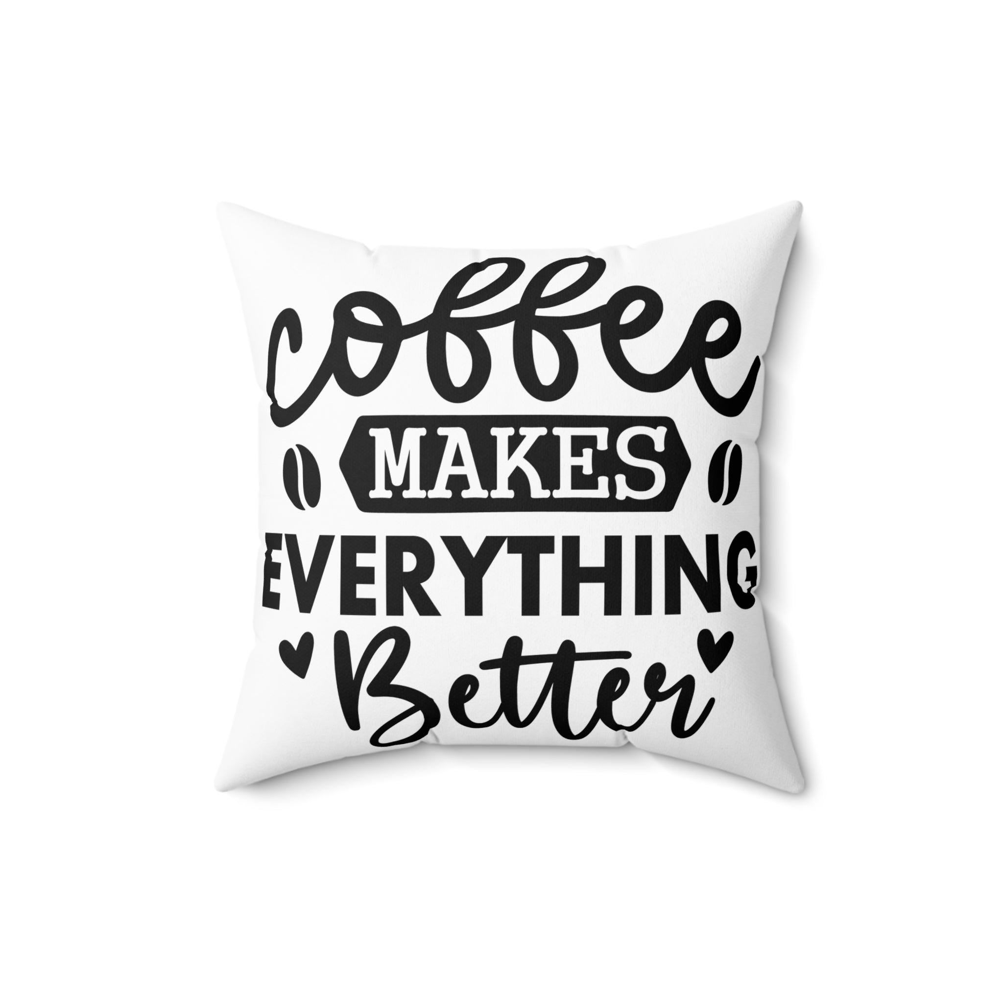 Coffee Lover's Decorative Pillow, Cozy Home Décor, Gift for Coffee Enthusiasts, Living Room Accent, Coffee Themed Cushion
