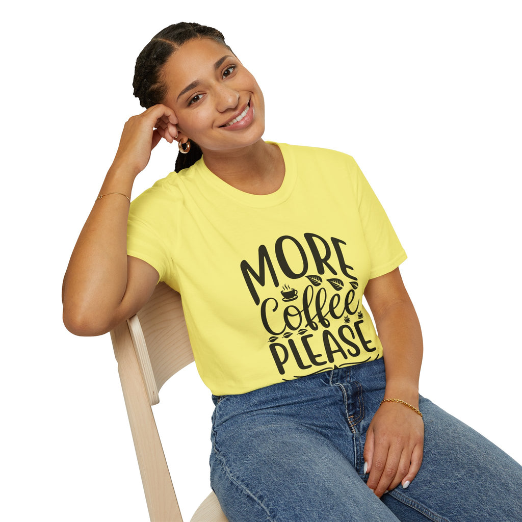More Coffee Please Unisex T-Shirt, T-Shirt for Coffee Lovers