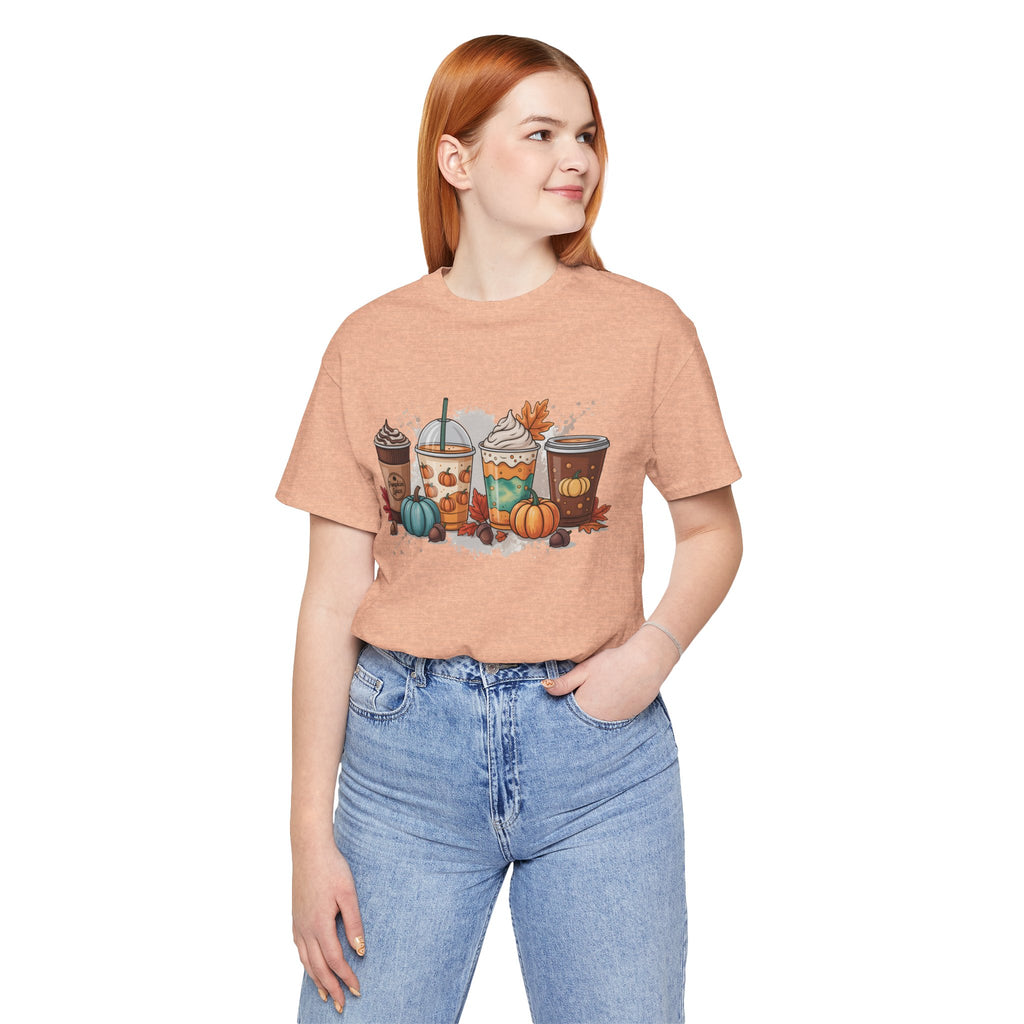 Cozy Fall Coffee Shirt, Autumn Vibes Shirt for Coffee Lovers, Unisex Casual Wear
