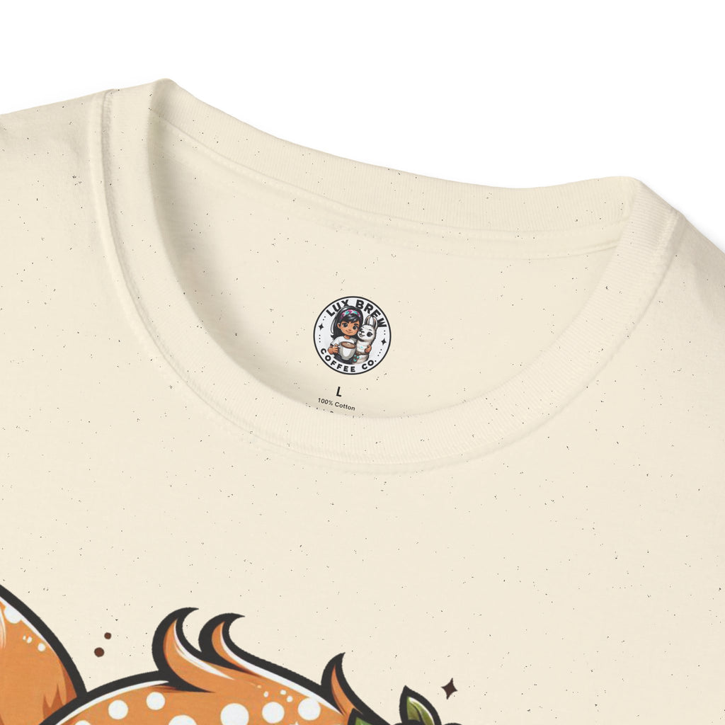 Coffee First Cute Baby Deer Unisex Softstyle T-Shirt