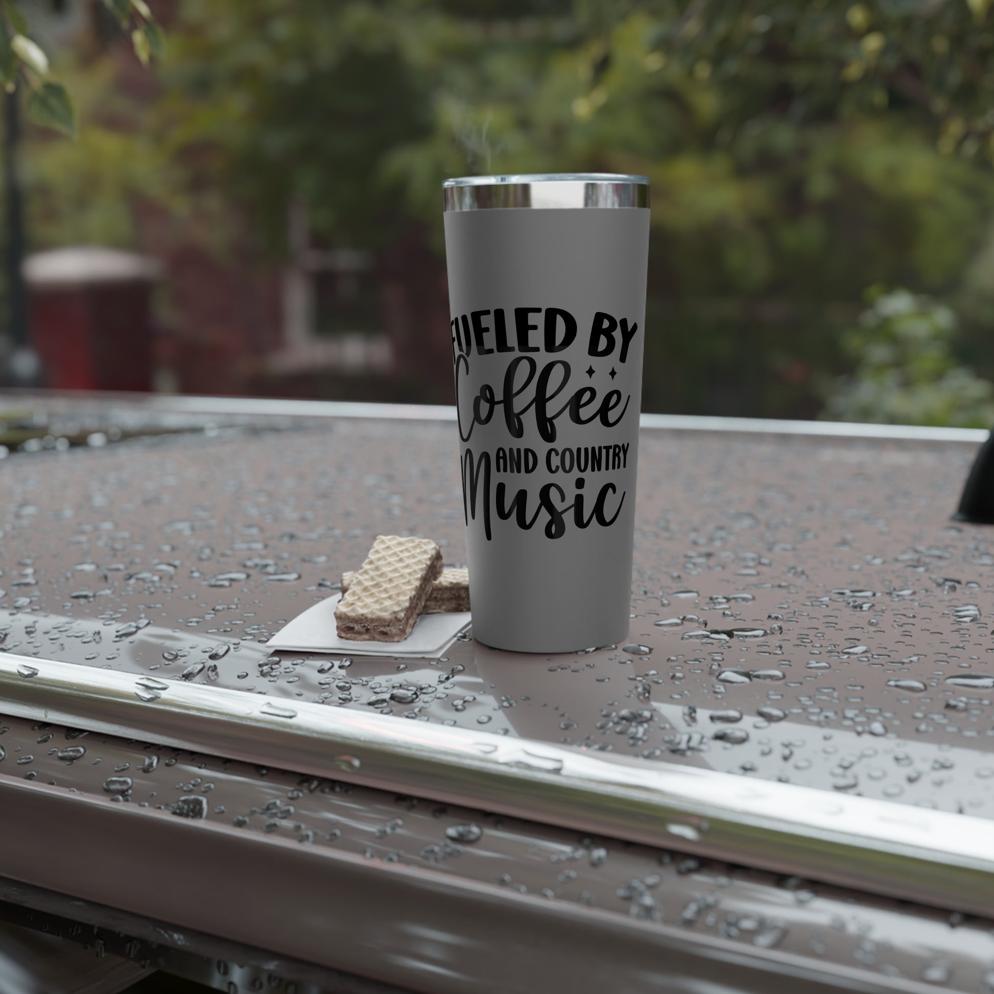 Fueled by Coffee and Country Music - Vacuum Insulated Tumbler - 22oz.