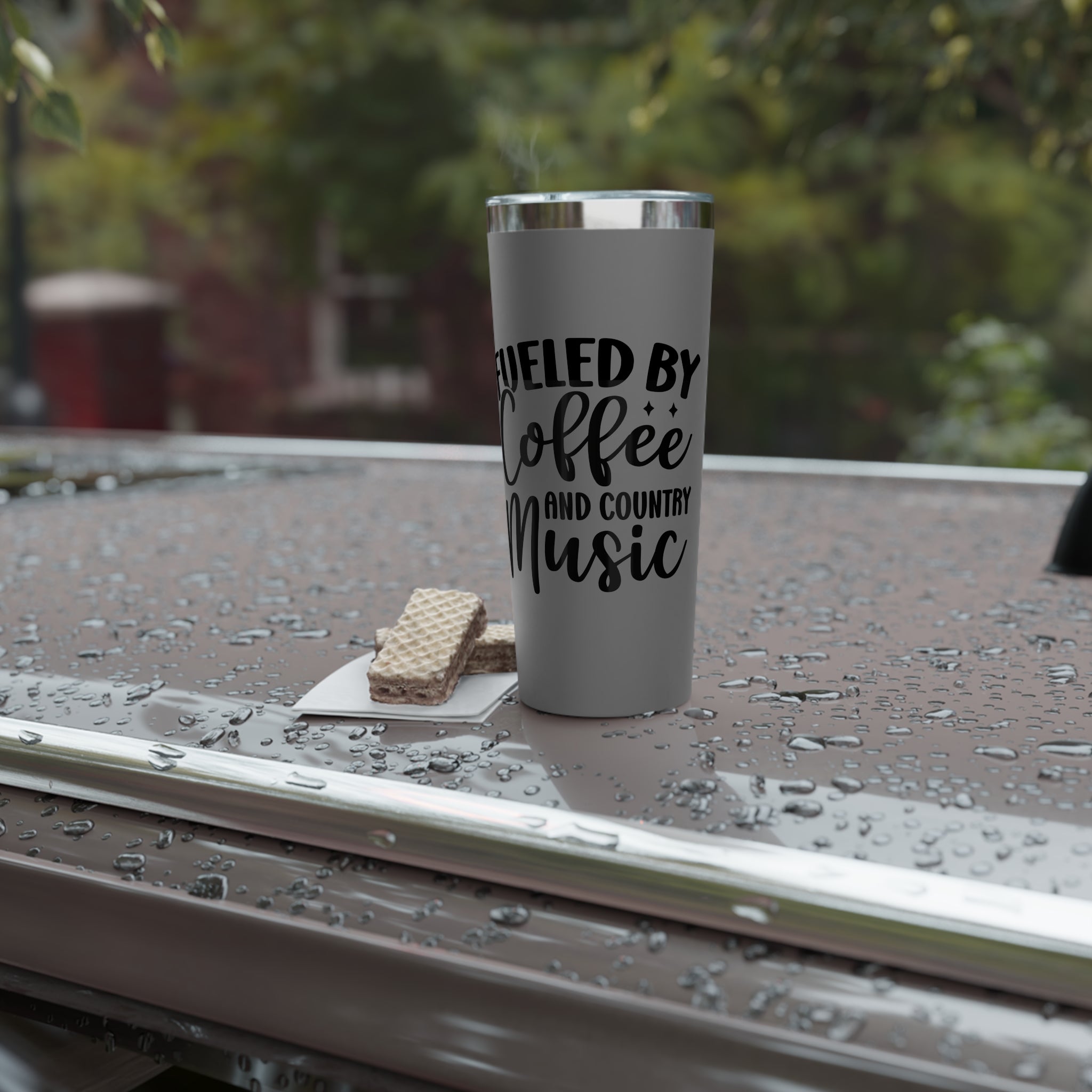 Fueled by Coffee and Country Music - Vacuum Insulated Tumbler - 22oz.