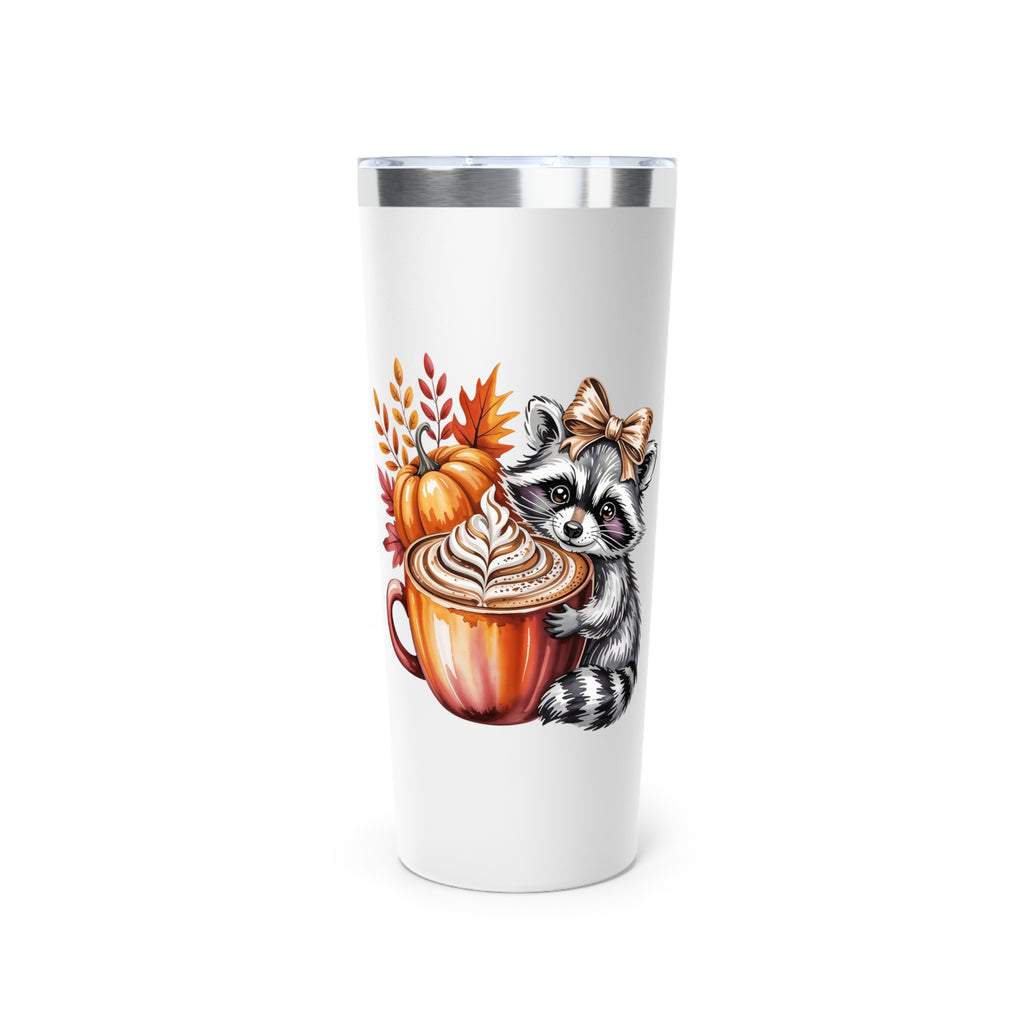 Cute Raccoon Fall Tumbler, Insulated Travel Mug for Coffee Lovers, Pumpkin Design, Perfect Gift for Autumn, Holiday Sipper