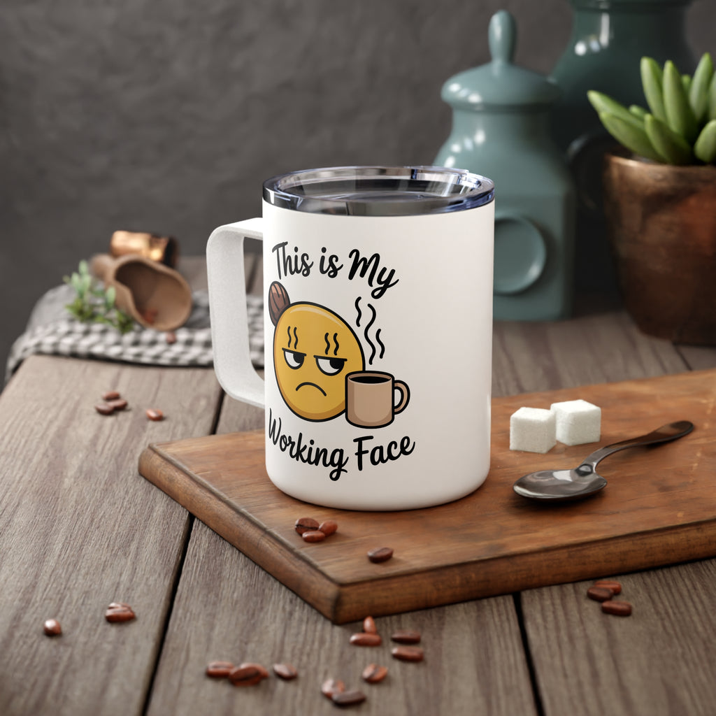 This is my Coffee Face Insulated Coffee Mug, Coffee Tumbler, Funny Coffee Cup