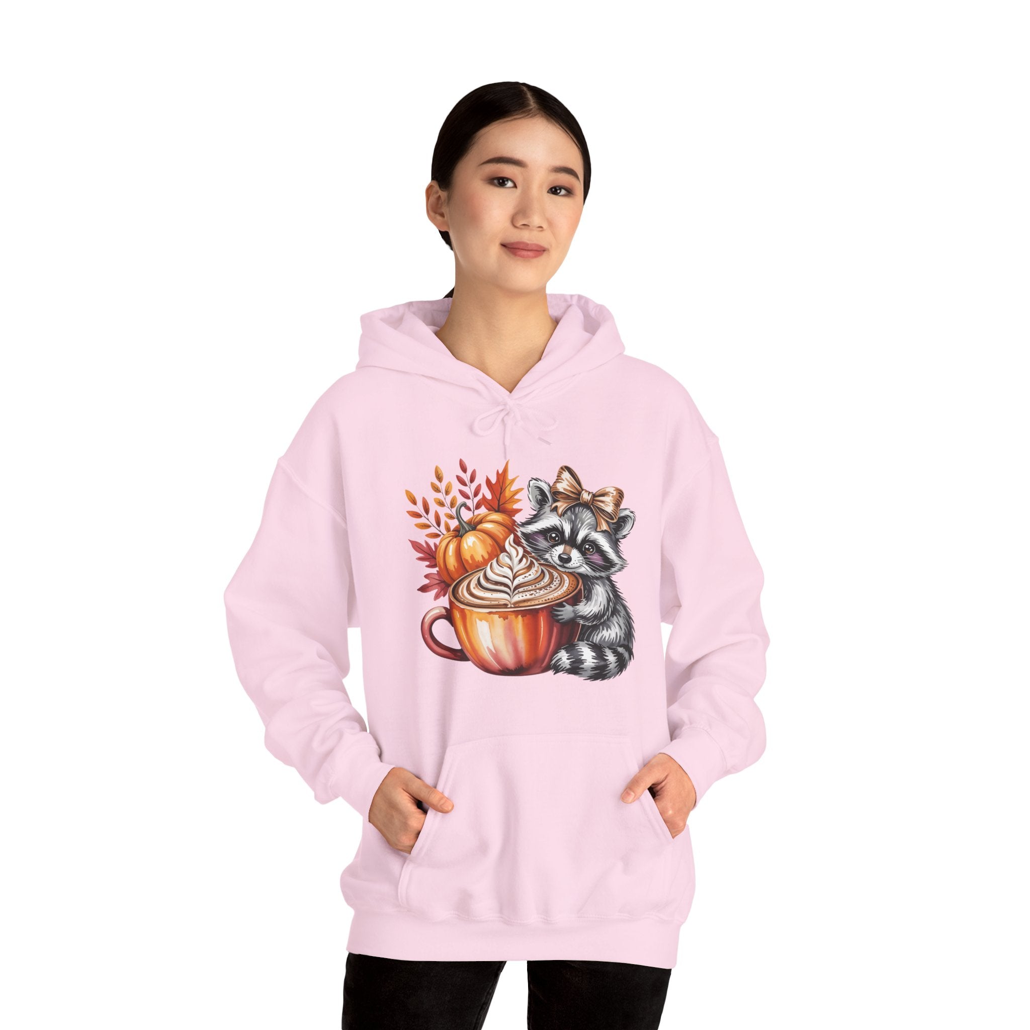 Cozy Raccoon Sweatshirt | Autumn Hoodie, Fall Fashion, Cute Unisex Pullover, Pumpkin Spice Lover Gift, Seasonal Outfit