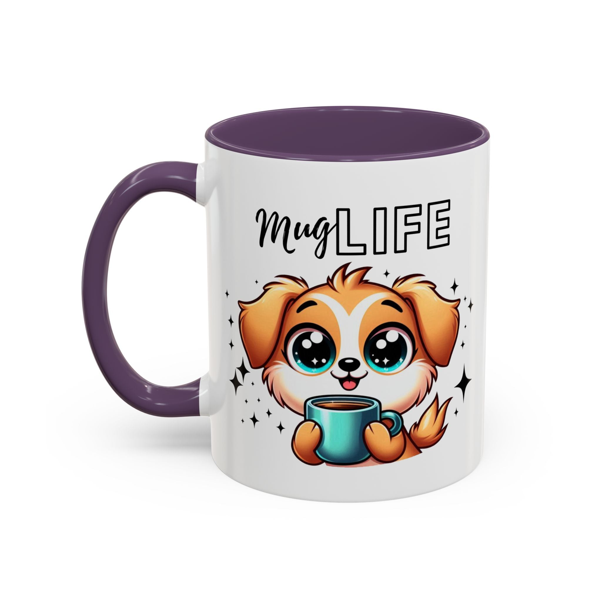 Mug with Cute Dog Design, Perfect Gift for Dog Lovers, Coffee Lovers, Birthday, Home Decor, Mug Life Inspiration