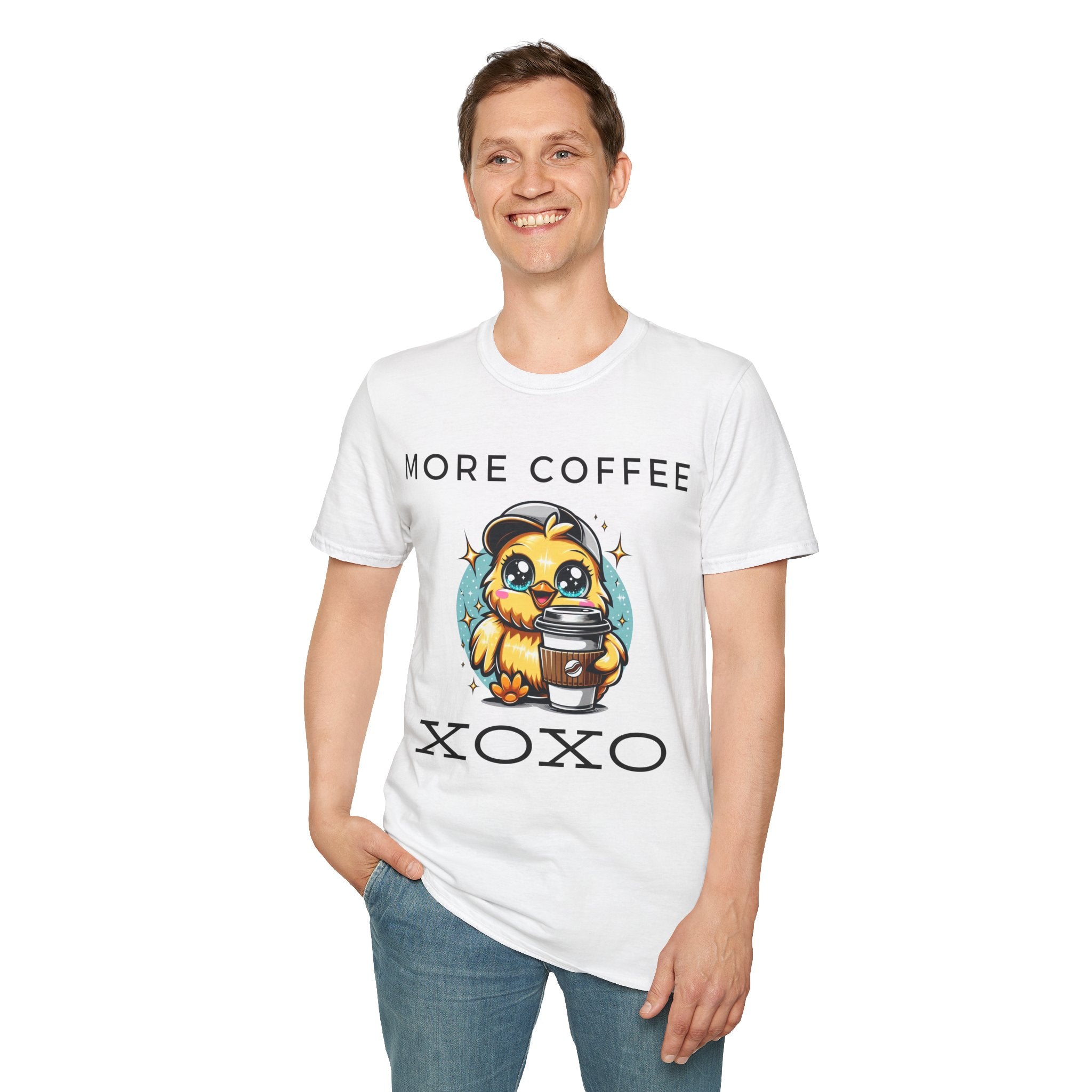 More Coffee XOXO Cute Chick Unisex Softstyle T-Shirt