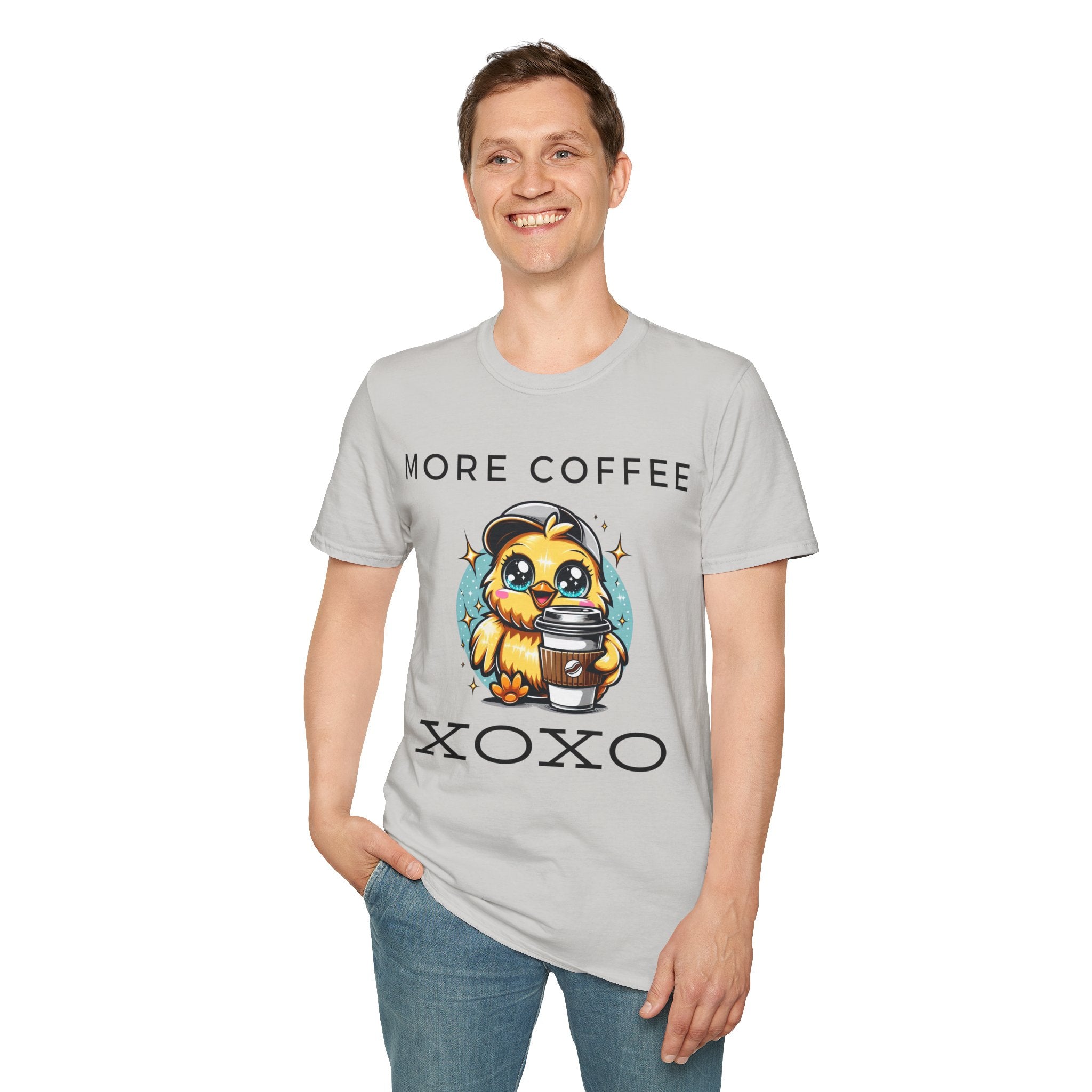 More Coffee XOXO Cute Chick Unisex Softstyle T-Shirt