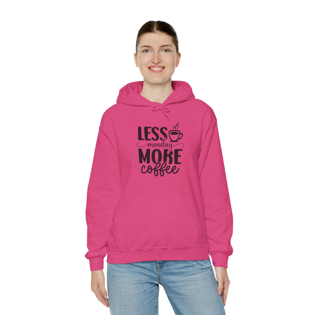 ‘Less Monday, More Coffee’ Hoodie, Perfect for Coffee Lovers