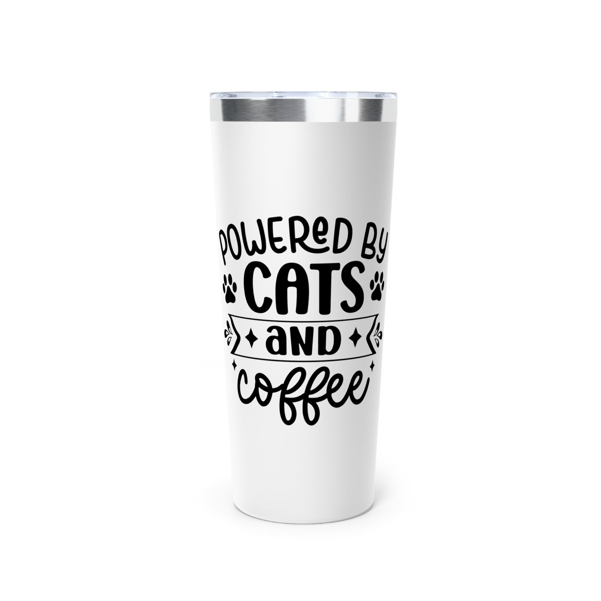 Powered by Cats and Coffee - Vacuum Insulated Tumbler - 22oz.
