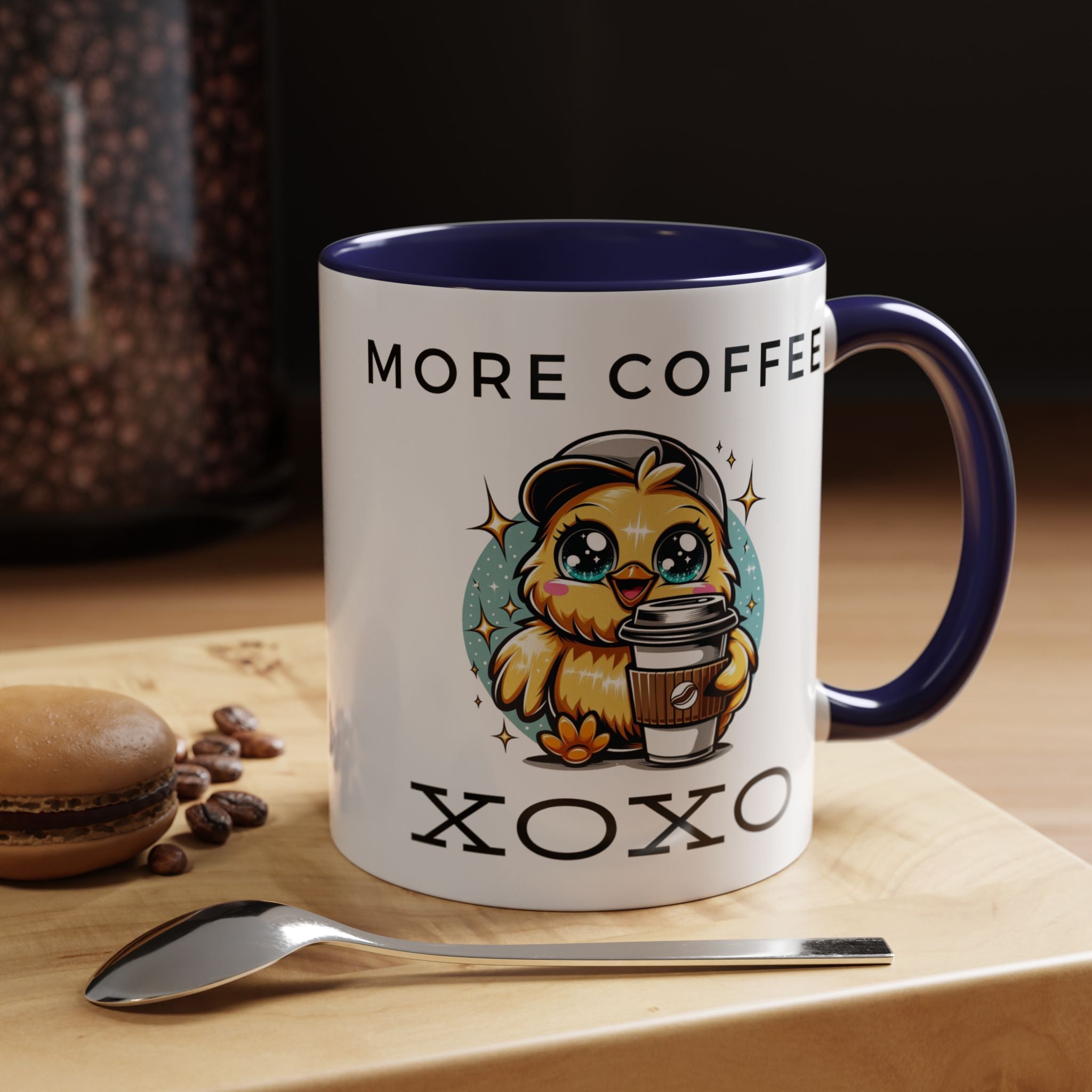 Charming Coffee Mug, Cute Mug with Chick Design, Perfect for Coffee Lovers, Gift for Friends, XOXO Decor