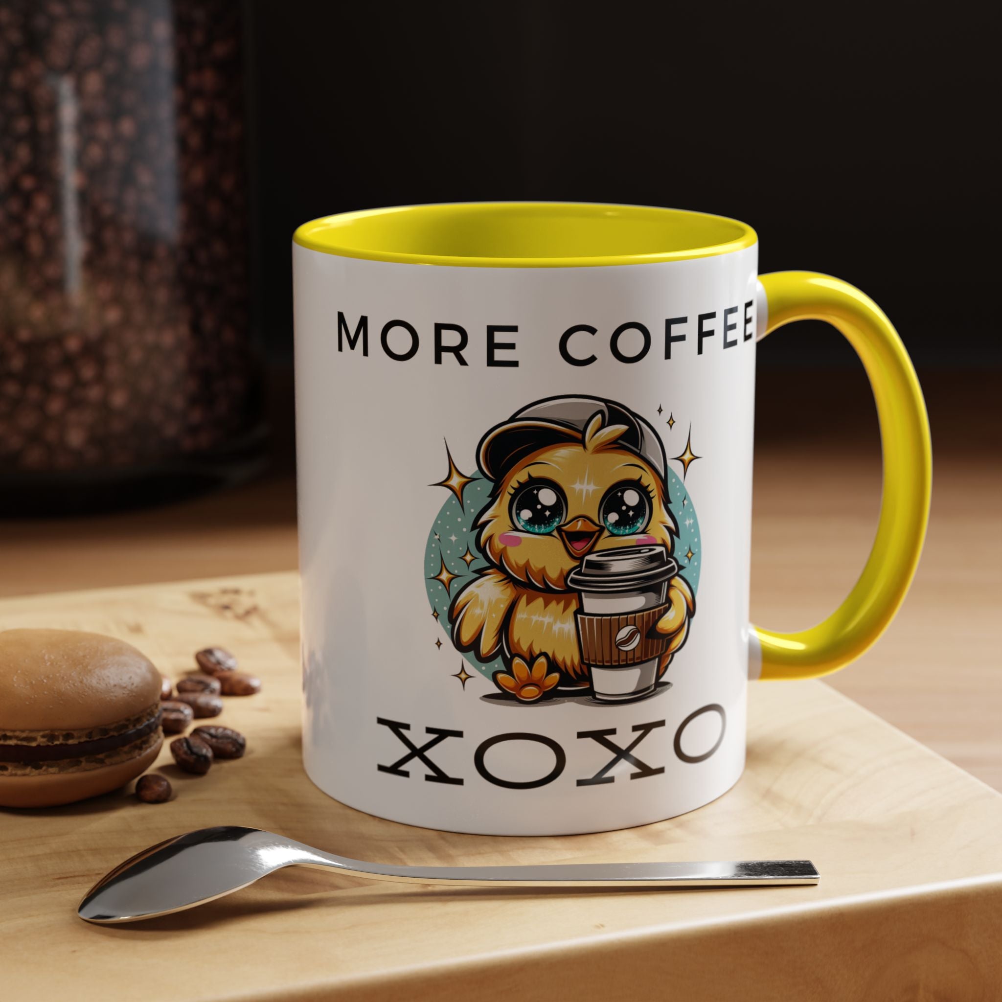 Charming Coffee Mug, Cute Mug with Chick Design, Perfect for Coffee Lovers, Gift for Friends, XOXO Decor