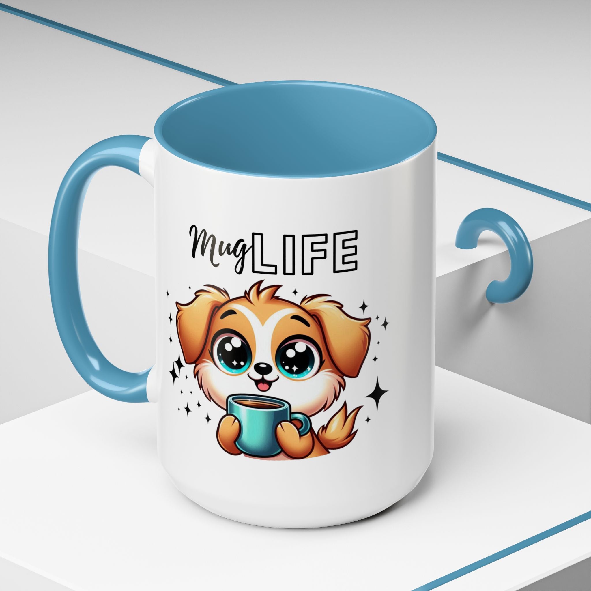 Mug with Cute Dog Design, Perfect Gift for Dog Lovers, Coffee Lovers, Birthday, Home Decor, Mug Life Inspiration