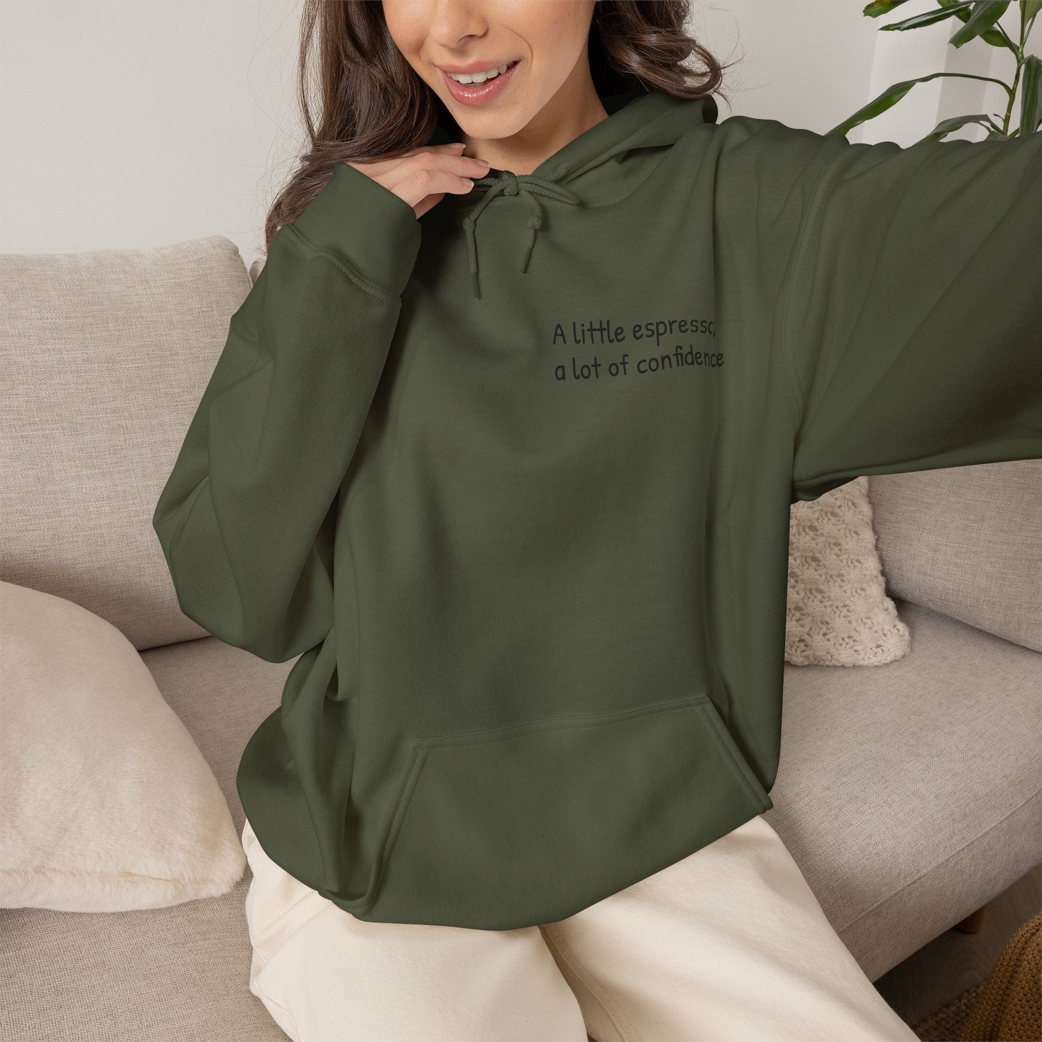 Espresso Yourself Coffee Hoodie, Coffee Humor Graphic Hoodie, Unisex Hooded Sweatshirt