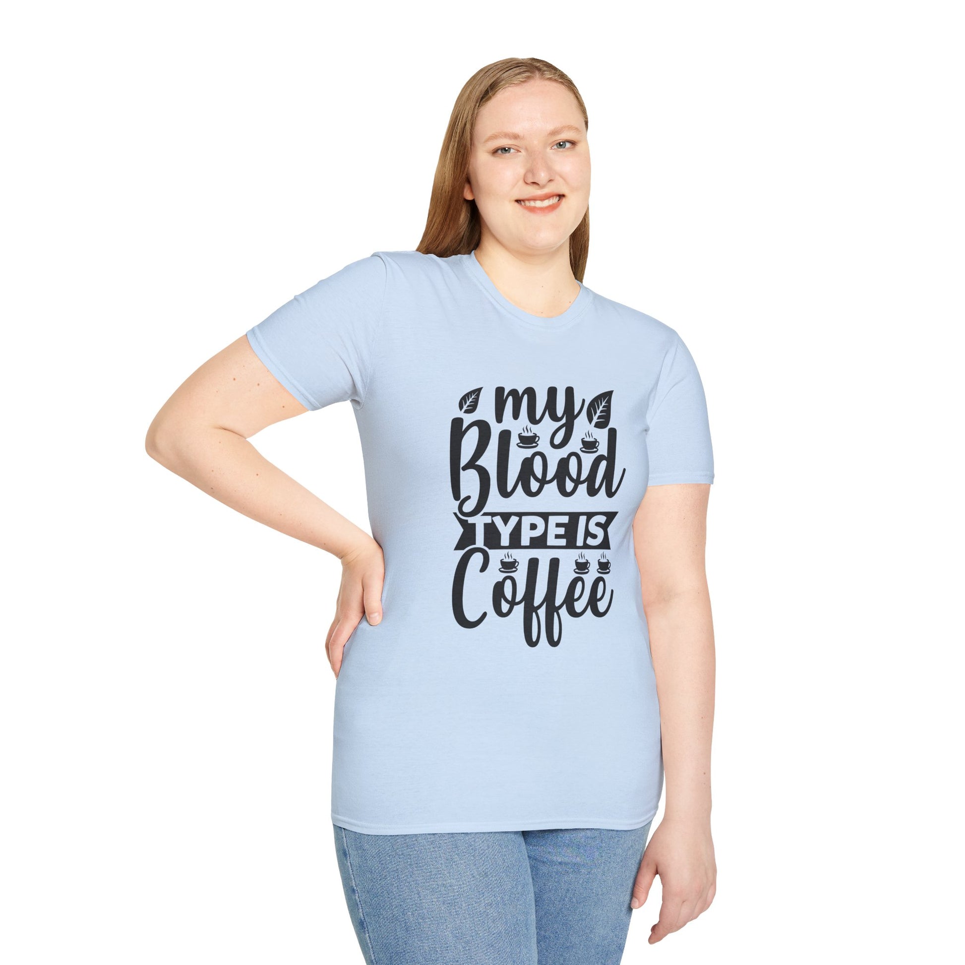 My Blood Type Is Coffee Unisex T-Shirt, T-Shirt for Coffee Lovers