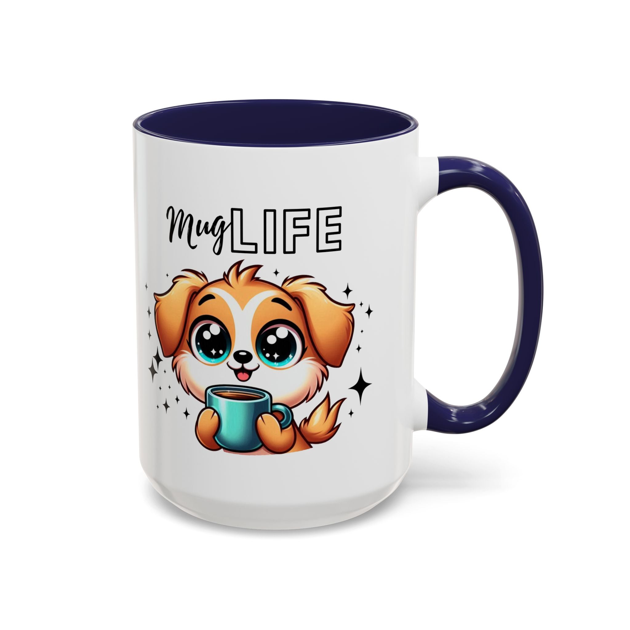 Mug with Cute Dog Design, Perfect Gift for Dog Lovers, Coffee Lovers, Birthday, Home Decor, Mug Life Inspiration