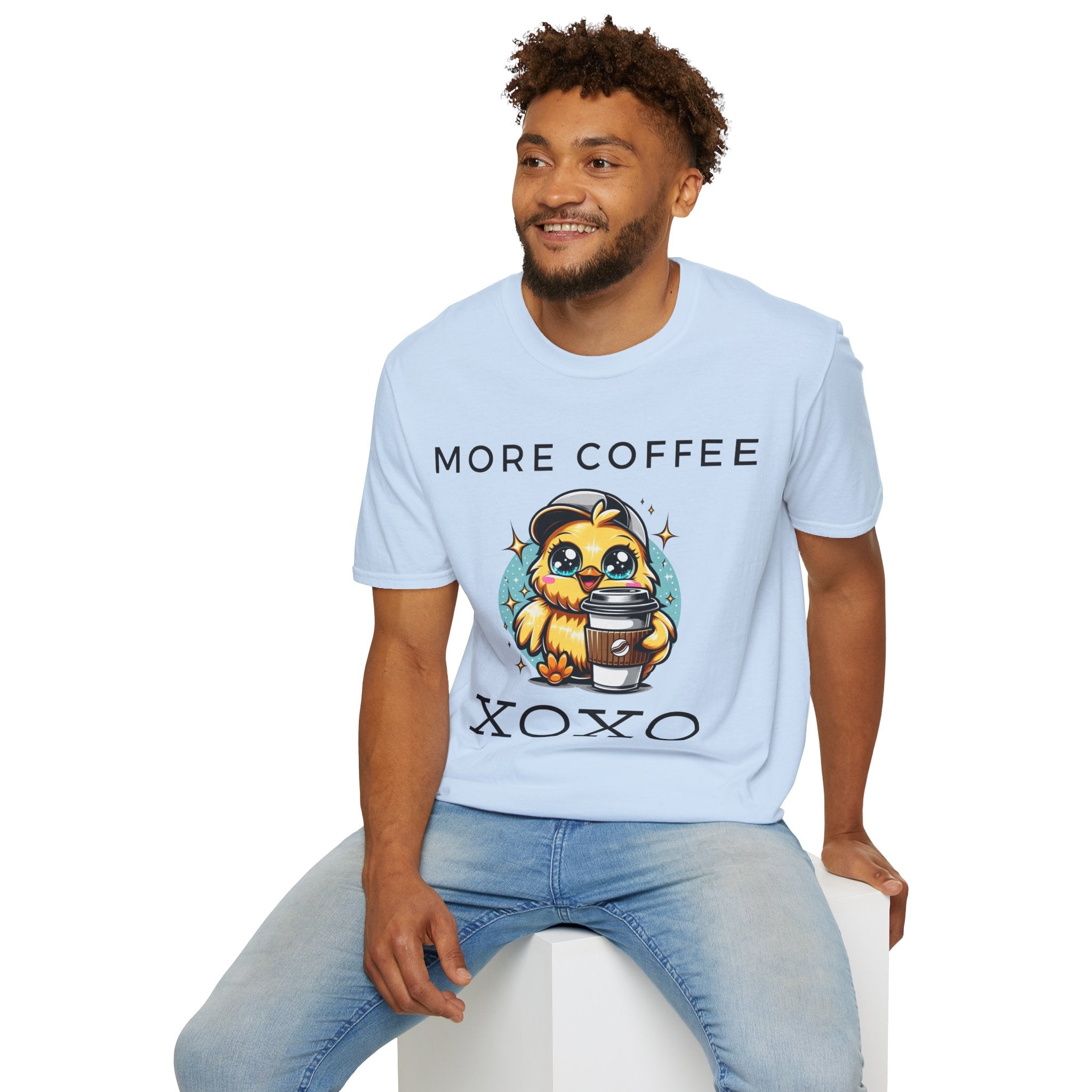 More Coffee XOXO Cute Chick Unisex Softstyle T-Shirt