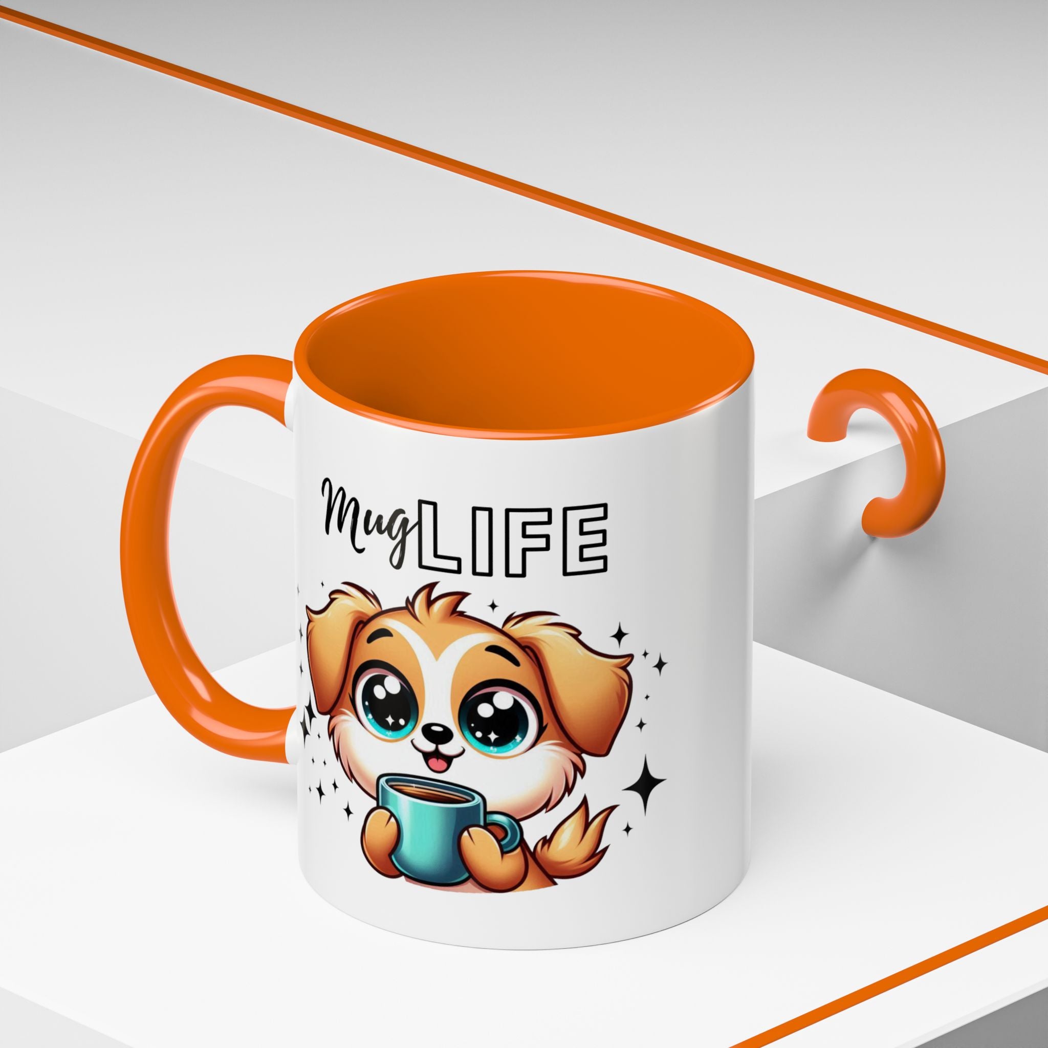 Mug with Cute Dog Design, Perfect Gift for Dog Lovers, Coffee Lovers, Birthday, Home Decor, Mug Life Inspiration