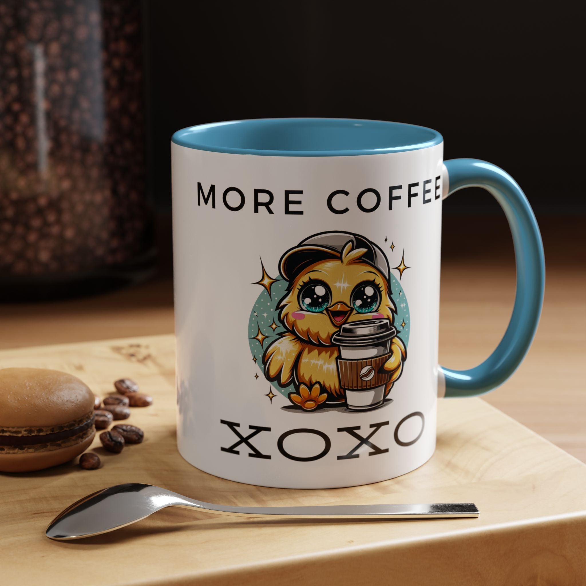 Charming Coffee Mug, Cute Mug with Chick Design, Perfect for Coffee Lovers, Gift for Friends, XOXO Decor