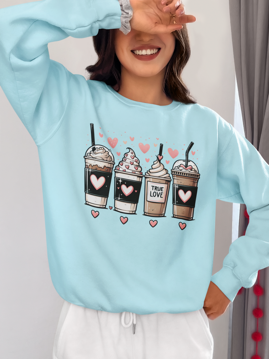 True Love Coffee Lovers Sweatshirt, Coffee Lovers Unisex Heavy Blend™ Crewneck Sweatshirt
