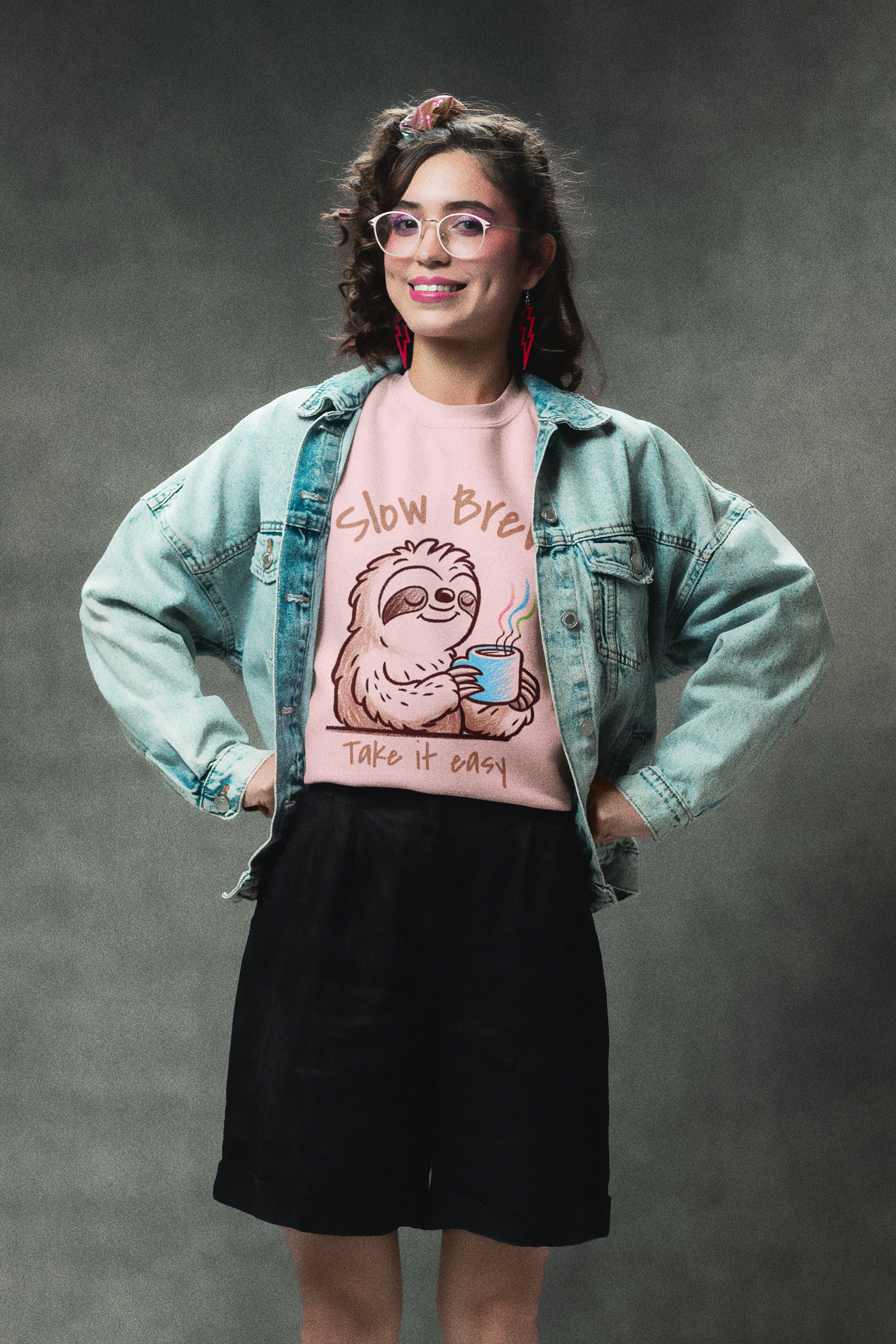 Slow Brew take it easy Sweatshirt, Coffee Lovers Unisex Heavy Blend™ Crewneck Sweatshirt