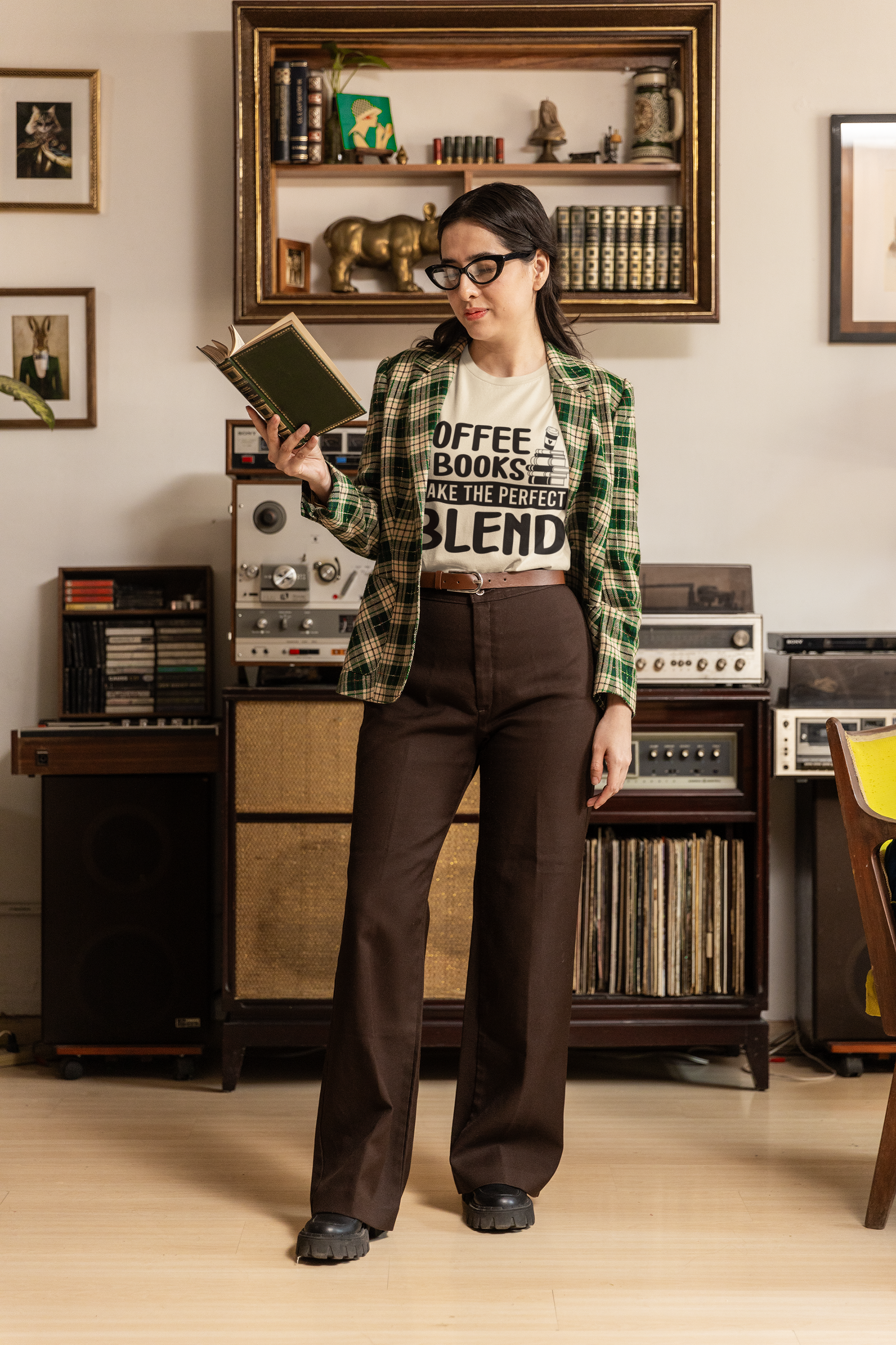 Coffee and books make the perfect blend T-Shirt, Coffee Lovers Unisex Softstyle T-Shirt, Coffee Lovers Shirt