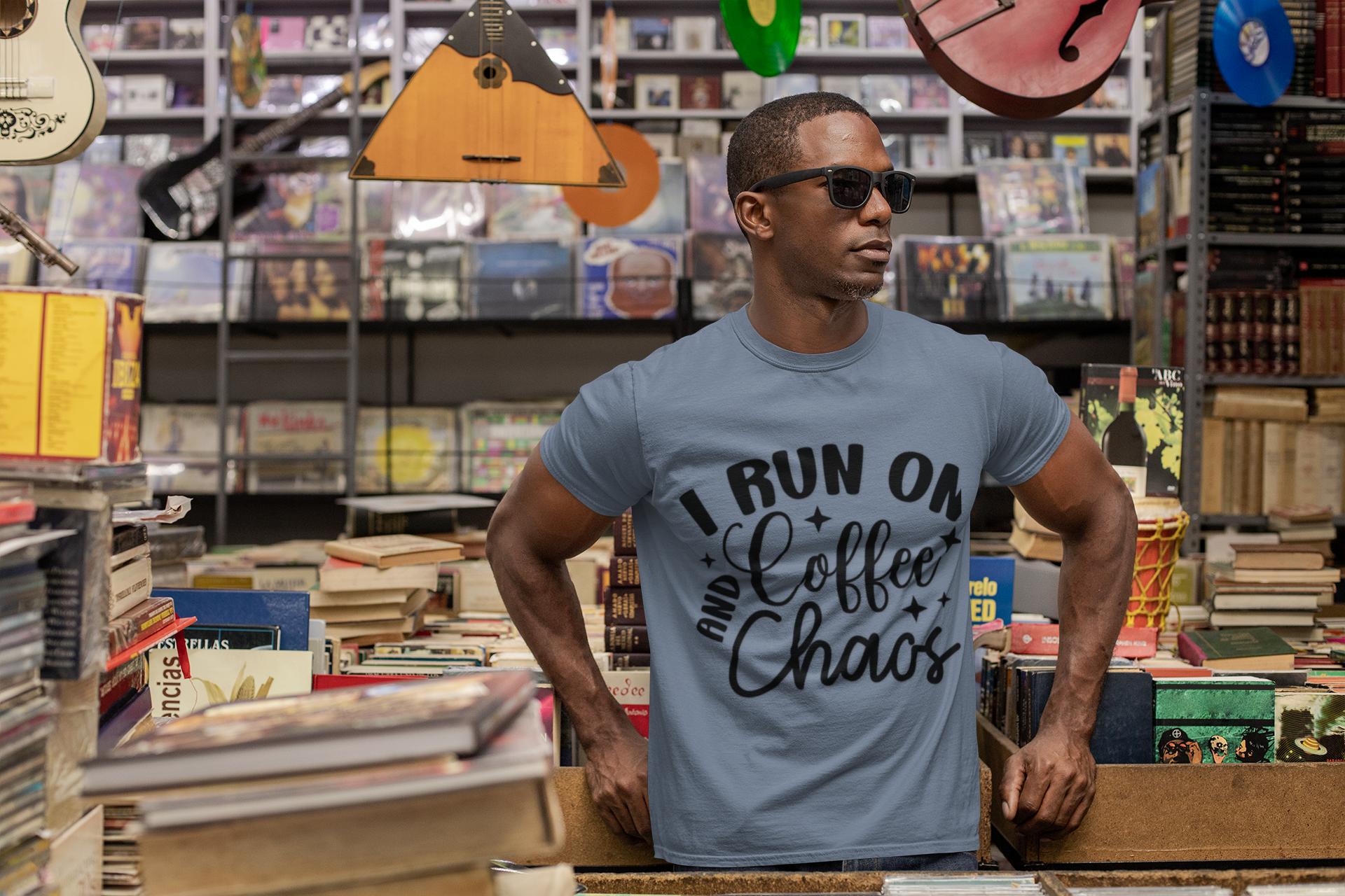 I Run on Coffee and Chaos Unisex T-Shirt, Coffee Lovers T-Shirt