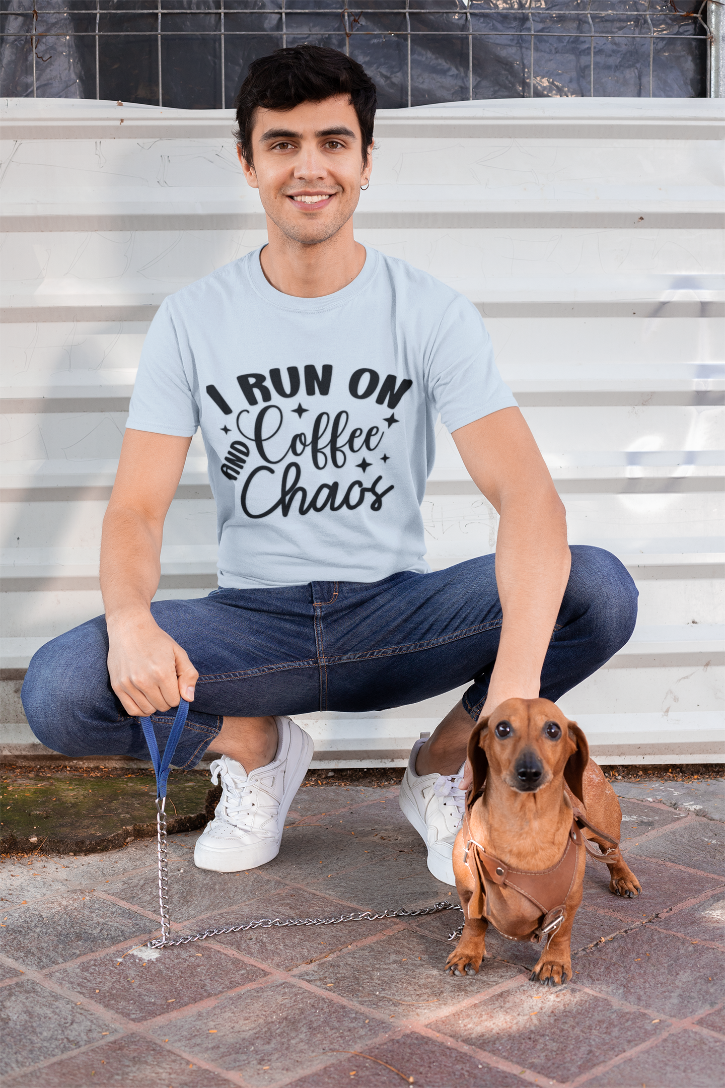 I Run on Coffee and Chaos Unisex T-Shirt, Coffee Lovers T-Shirt