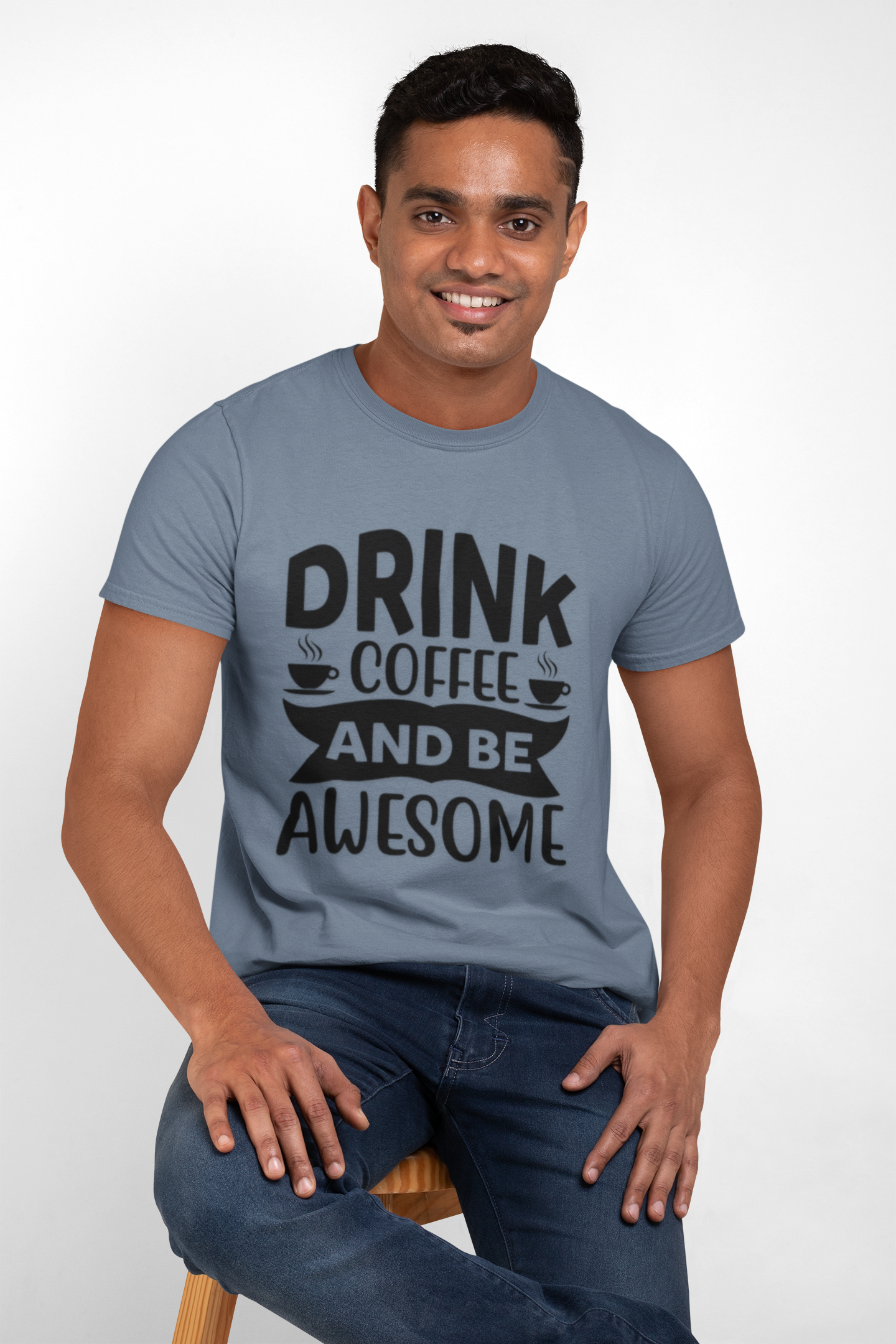 Drink Coffee and Be Awesome Unisex T-Shirt, T-Shirt for Coffee Lovers