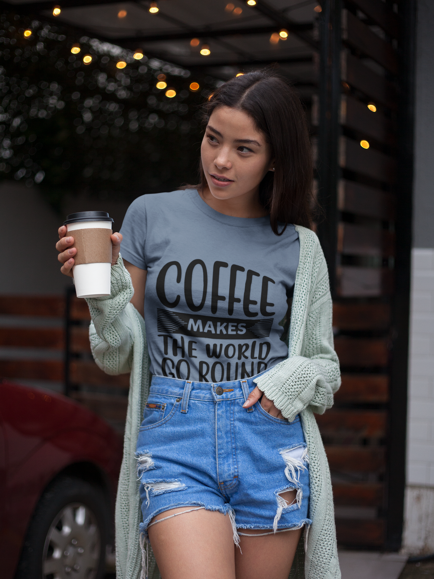 Coffee Makes the World Go Round Unisex T-Shirt, T-Shirt for Coffee Lovers
