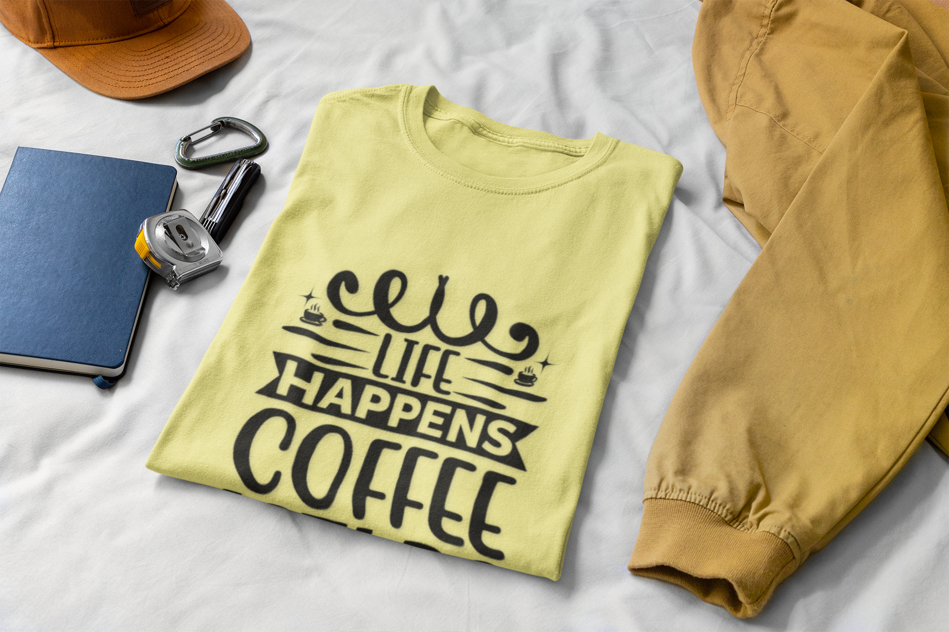 Life Happens Coffee Helps Unisex T-Shirt, T-Shirt for Coffee Lovers