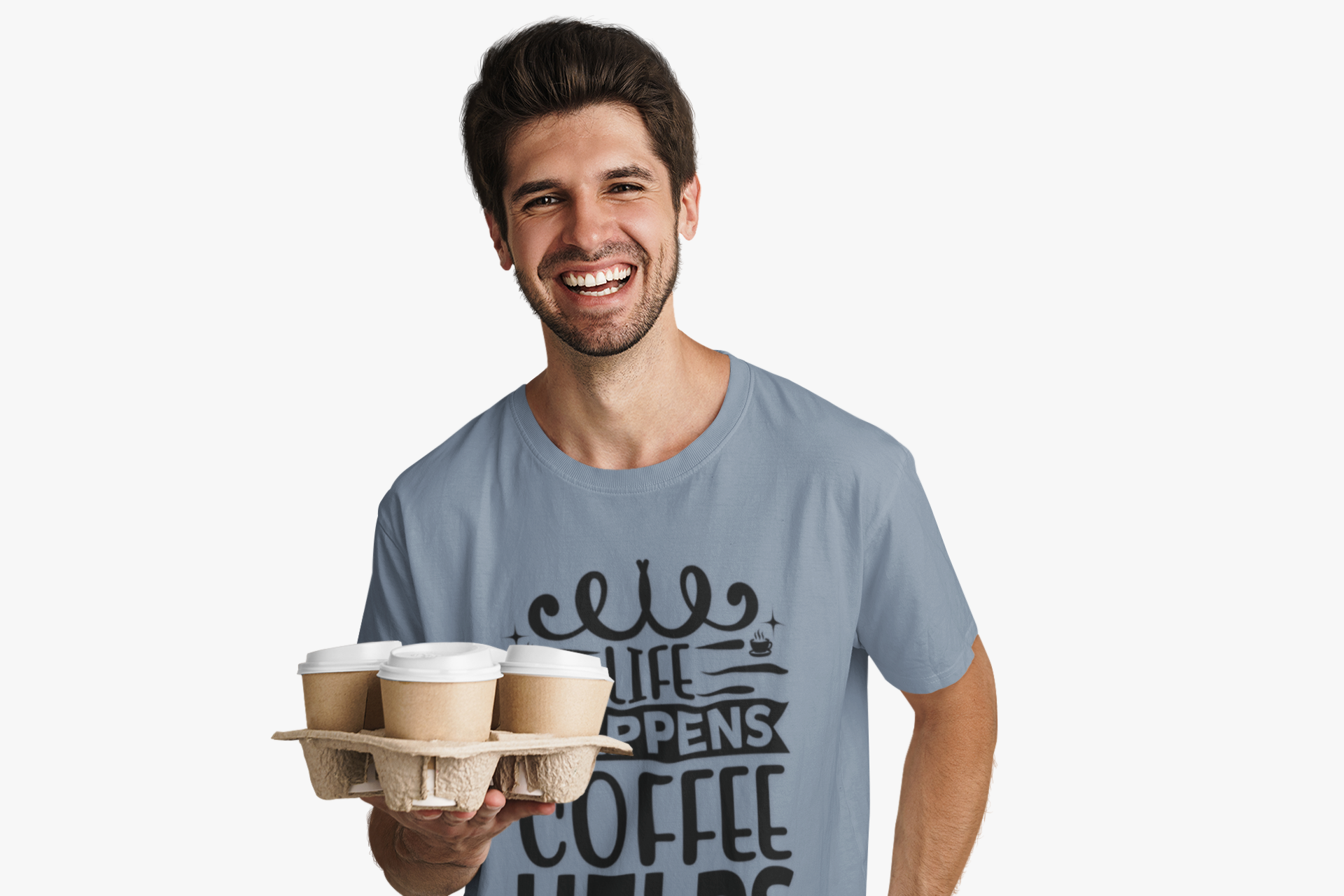 Life Happens Coffee Helps Unisex T-Shirt, T-Shirt for Coffee Lovers