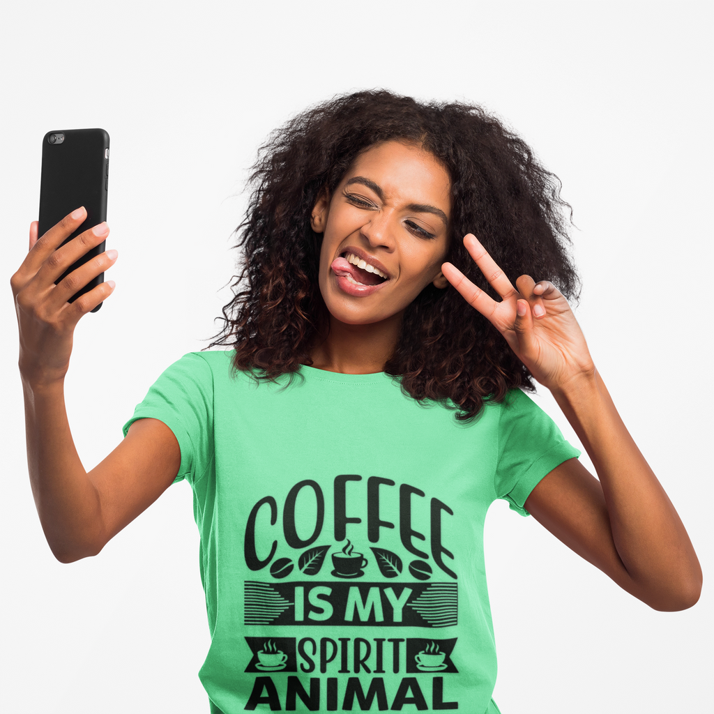 Coffee Is My Spirit Animal Unisex T-Shirt, T-Shirt for Coffee Lovers
